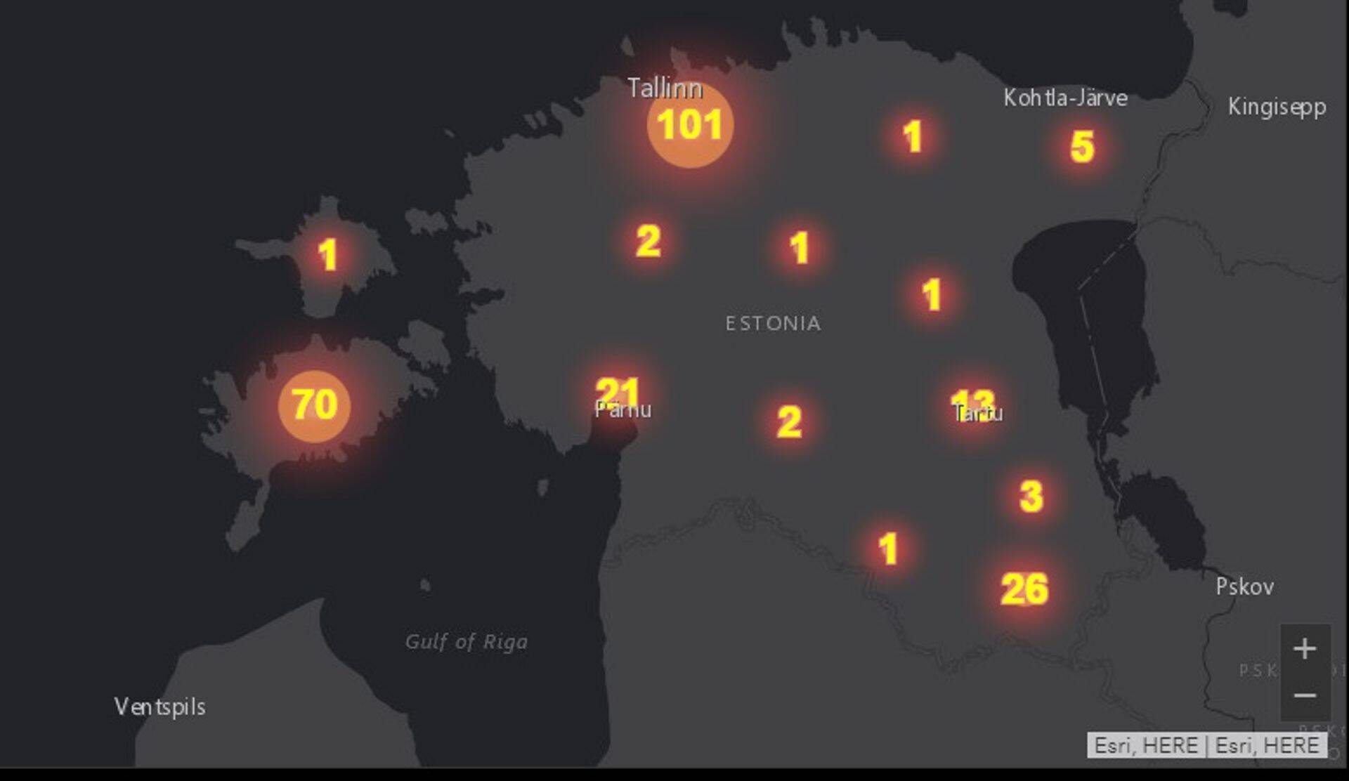 AlphaGIS interaktiivne kaart.