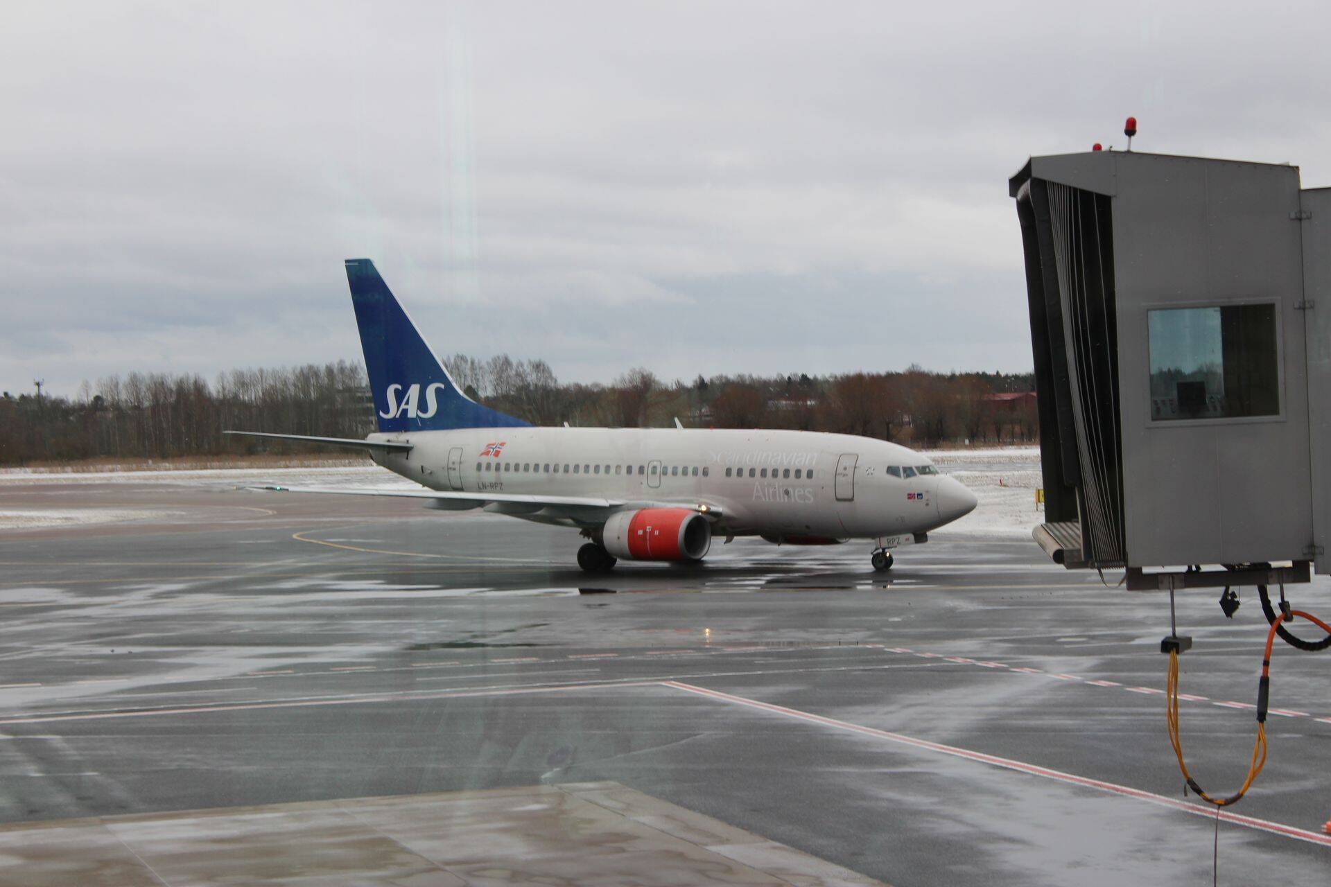 SASi lennuk Tallinna Lennujaamas.