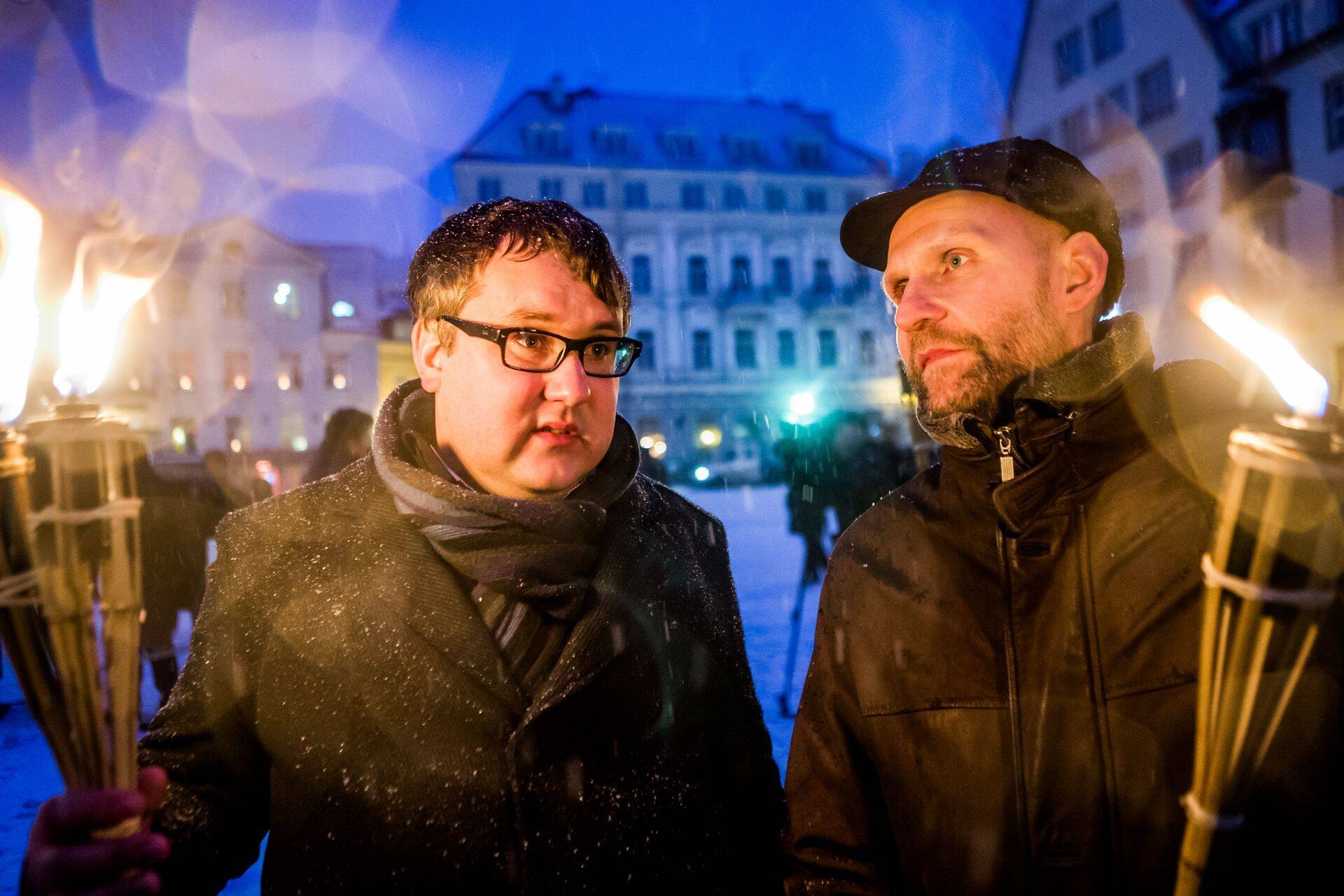 Vasakul Eesti põllumajandus-kaubanduskoja juhataja Roomet Sõrmus ja paremal endine põllumajandusminister Helir Valdor Seeder.