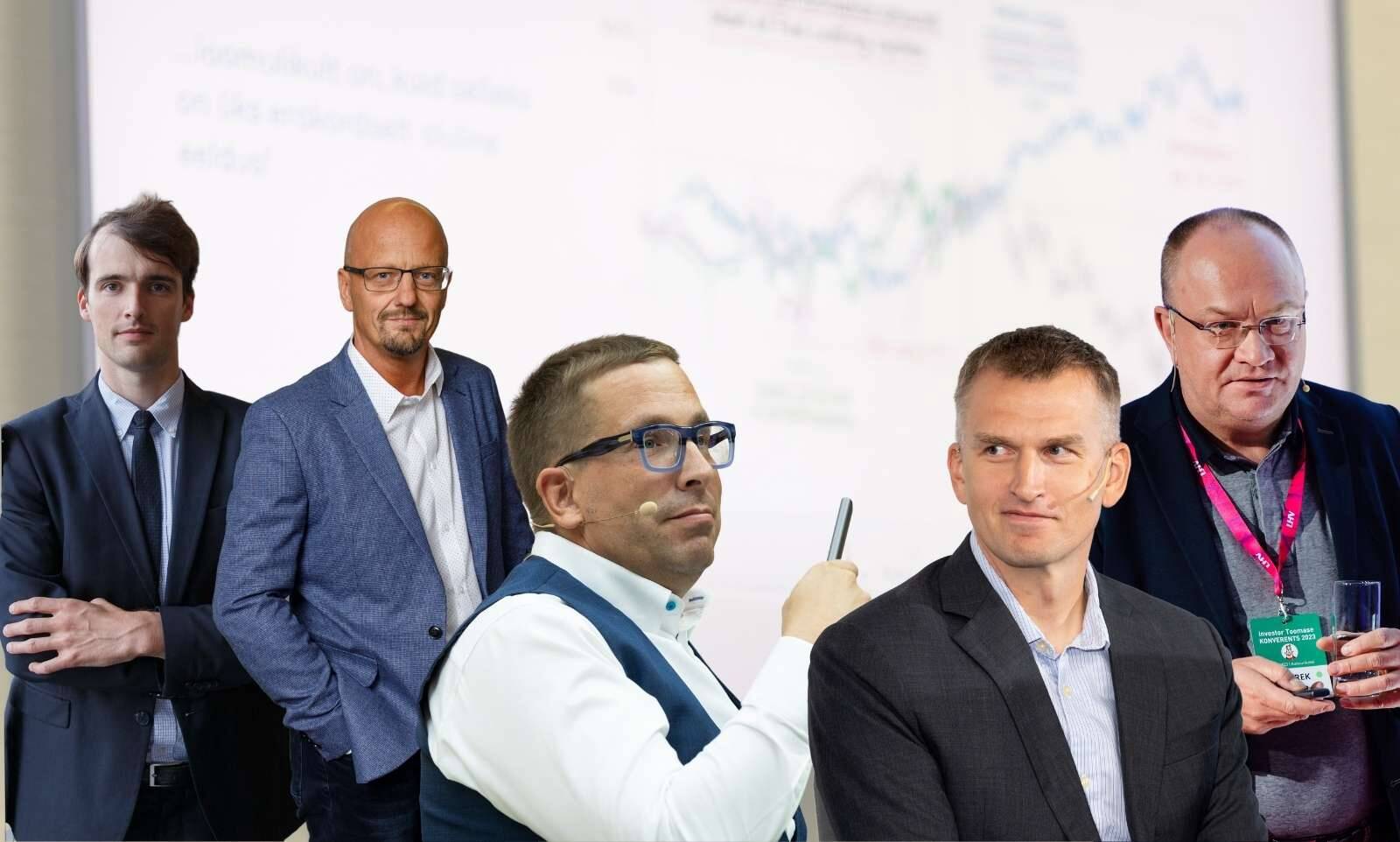 LHV fondihaldur Mikk Taras, SEB privaatpanganduse strateeg Sander Danil, Redgate Wealthi investeerimisjuht Peeter Koppel, TalTechi rahandusprofessor ja investor Tõnn Talpsepp ning advokaat ja investor Indrek Naur.