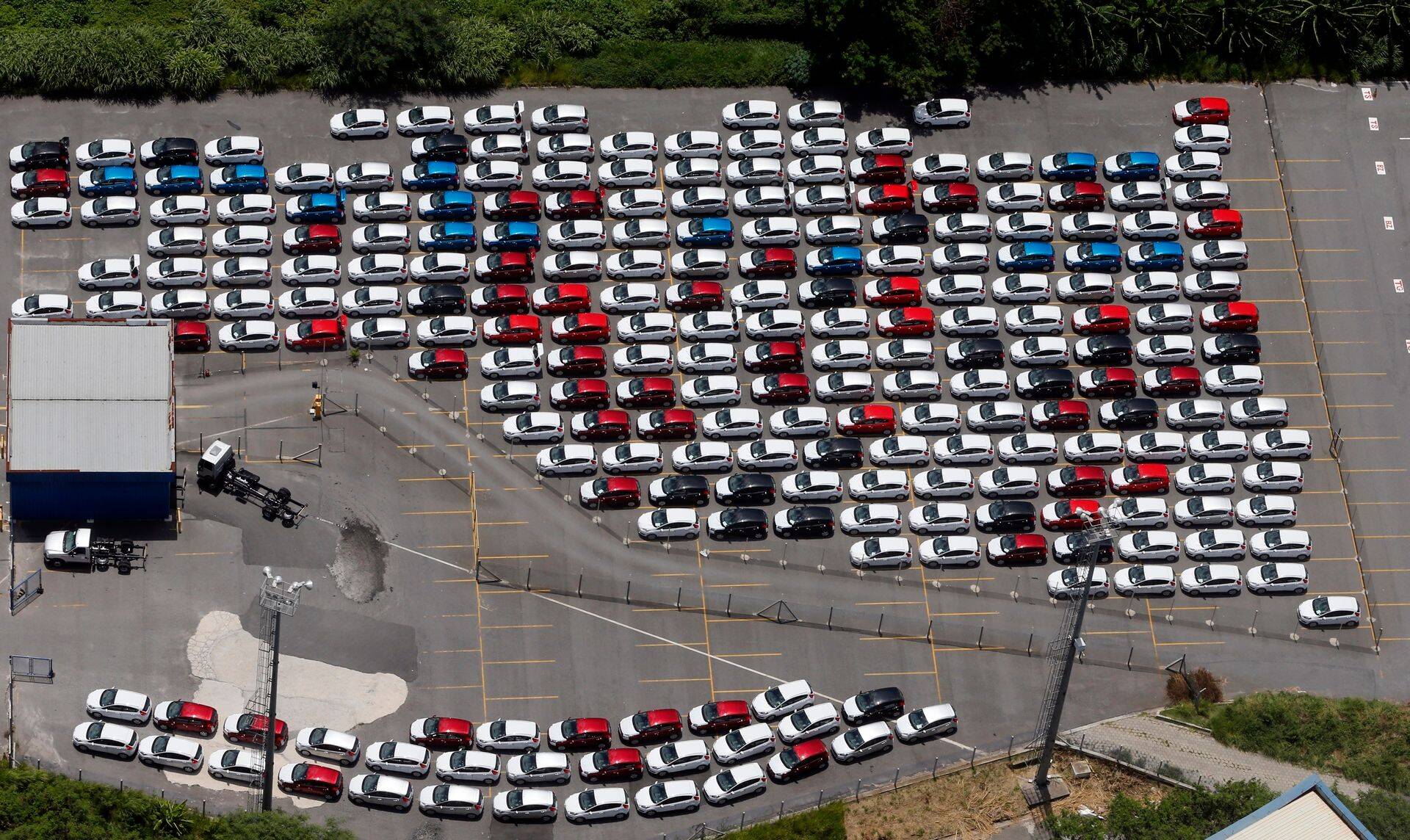 Valmis autod Fordi autotehase parklas Mehhikos Sao Bernardo do Campos.