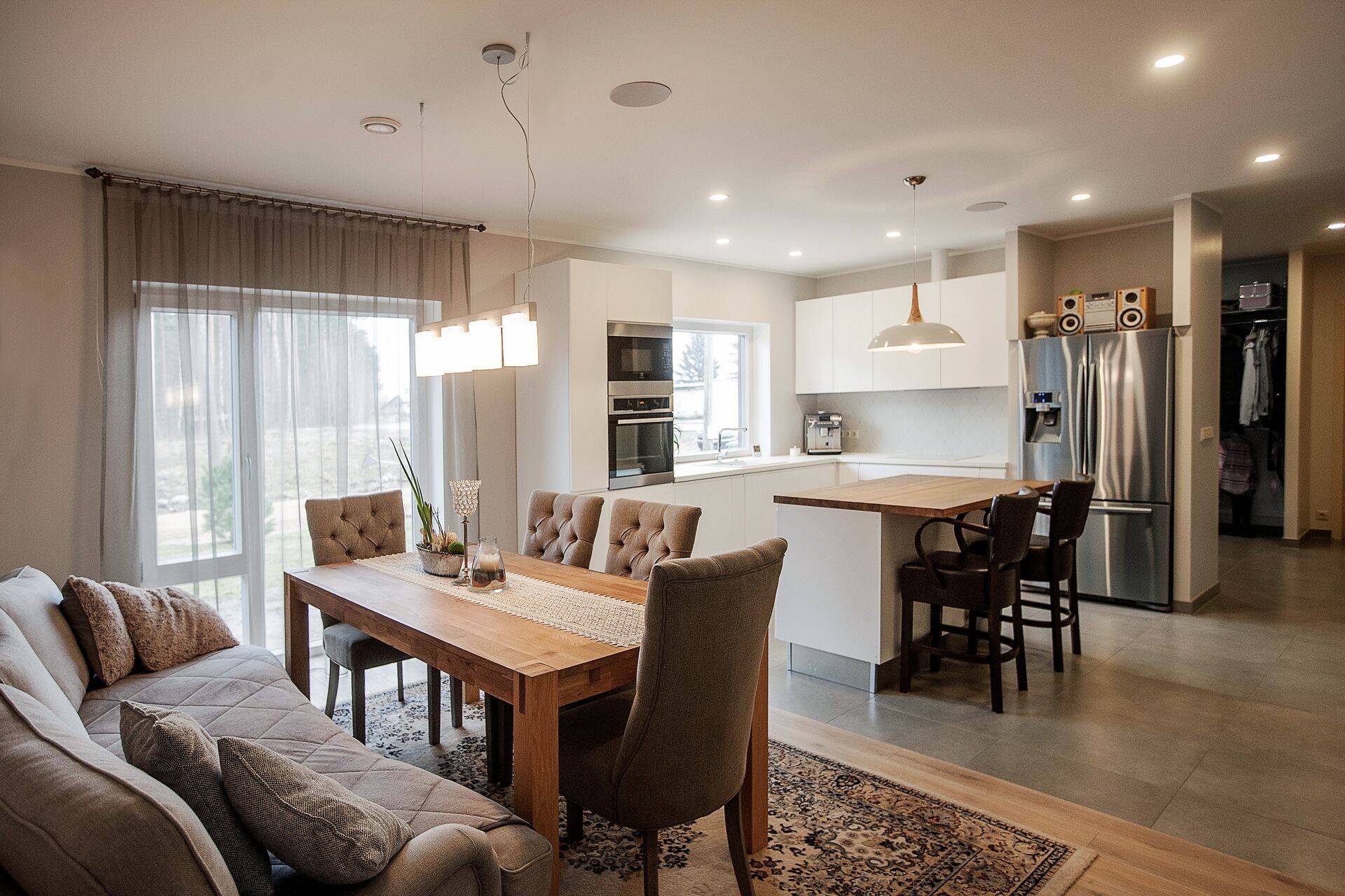 Ritsu AS toodetud elementmaja "Richard" interjöörivaade.