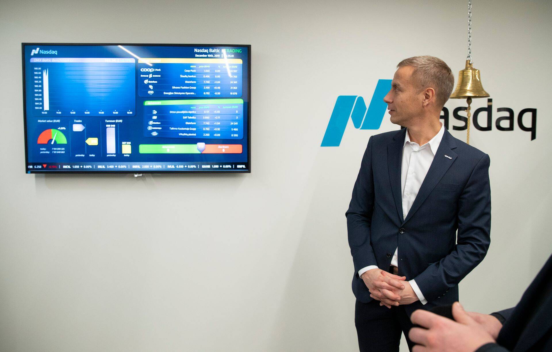 Coop Panga juht Margus Rink nägi, kuidas esimesel kauplemispäeval avanes panga aktsia märkimishinnast madalamal.