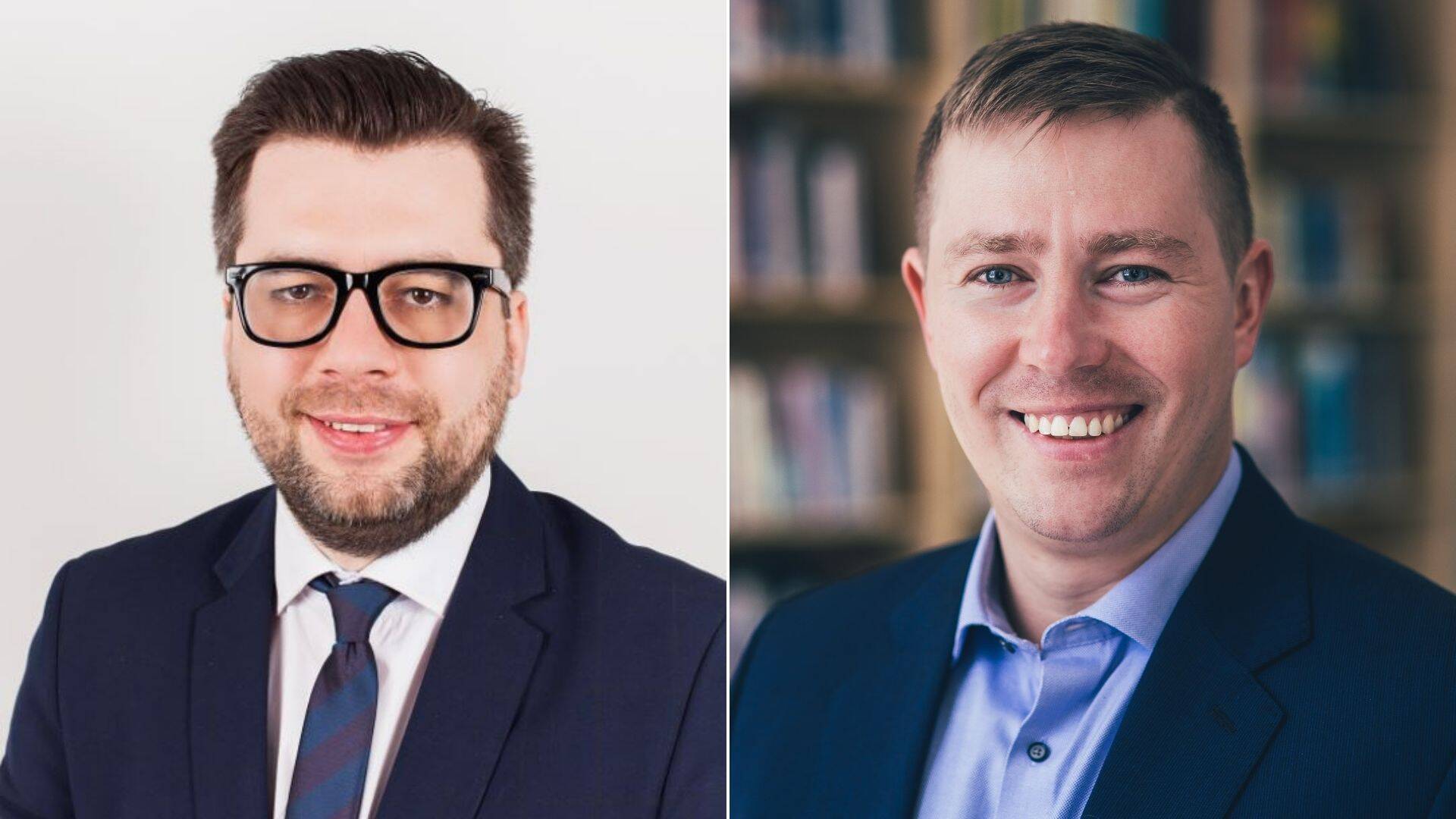 Vasakult Astangu Kutserehabilitatsiooni Keskuse direktor Kert Valdaru ja G4S-i personalidirektor Indrek Sarjas