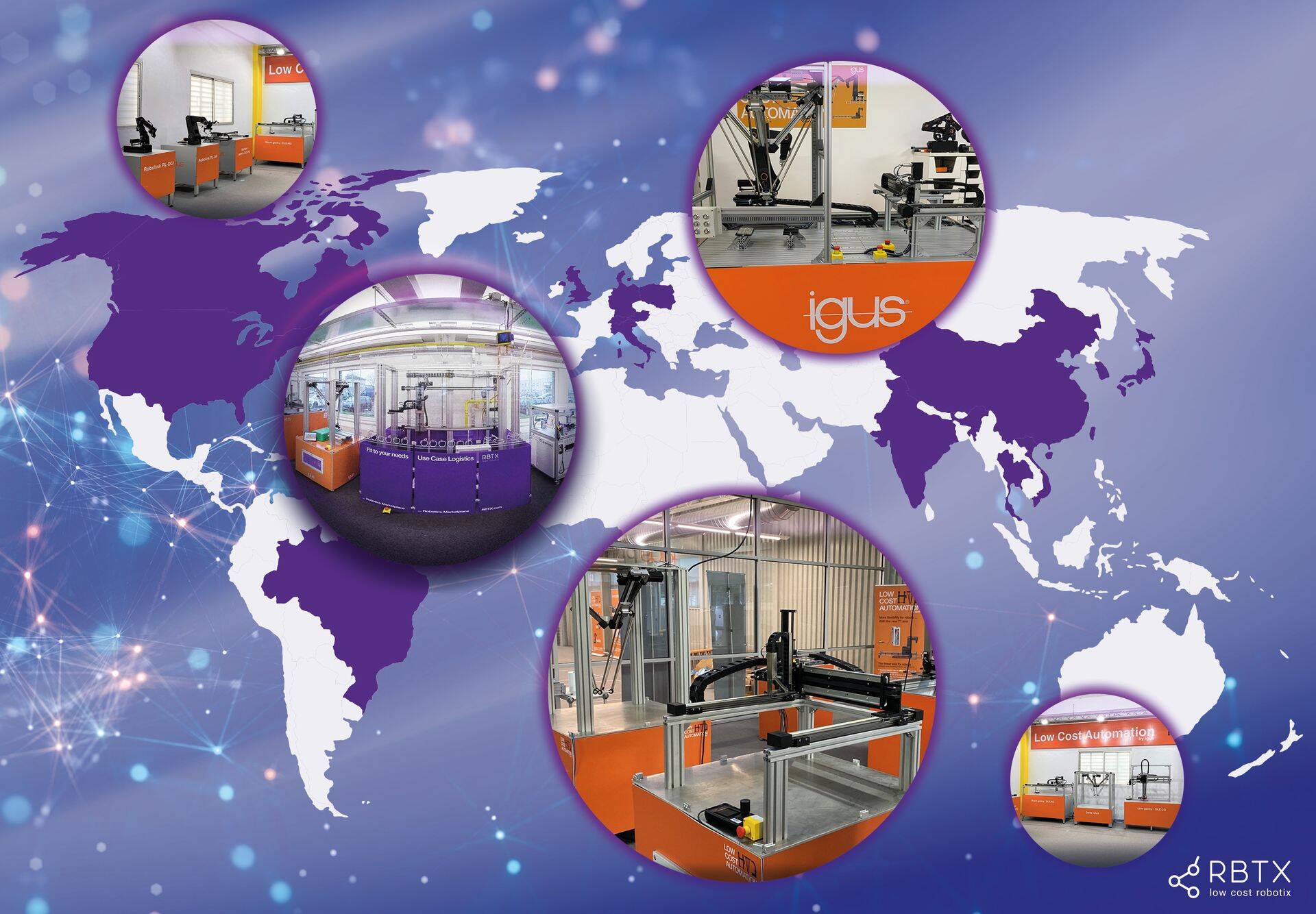 Automatiseerimise teerajaja kõikjal maailmas: tänu RBTX'i kaugteenustele on kiire integreerimine nüüd võimalik 23 riigis.