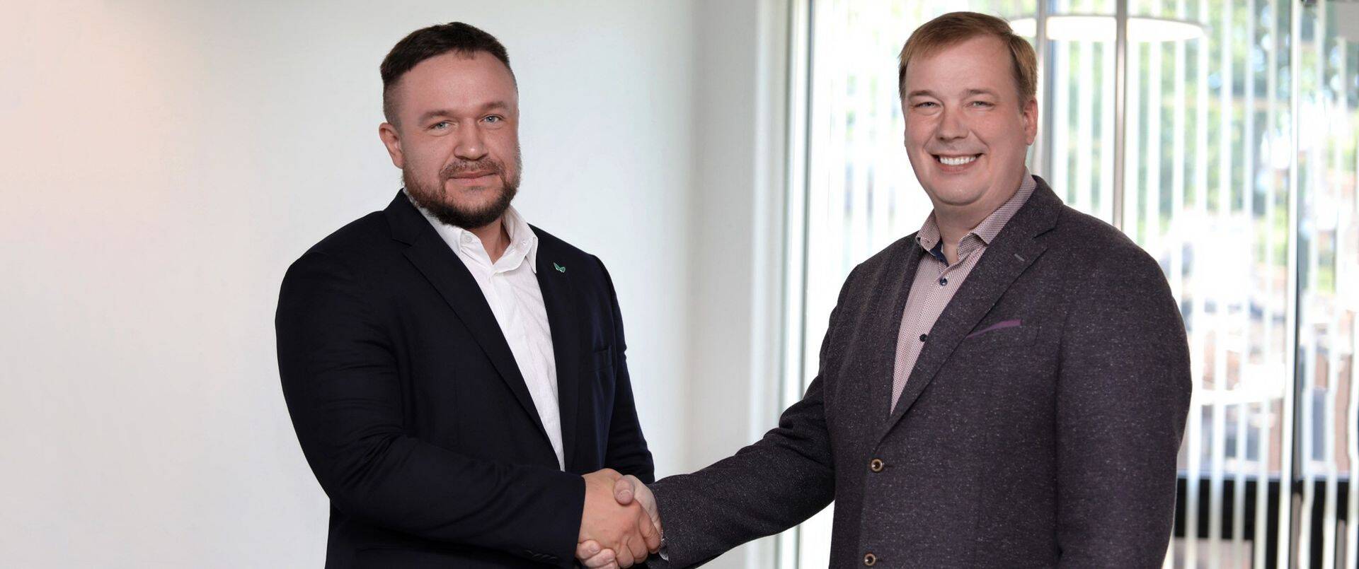 Wallester AS tegevjuht Sergei Astafjev ning rahapesuvastane juht ja juhatuse liige Aivar Paul.