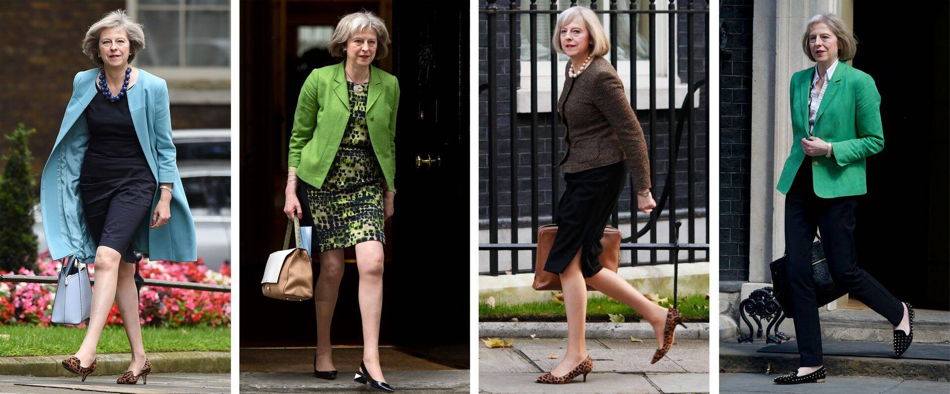 Viimase nelja aasta valik Theresa May kostüümidest, millest Briti meedia on palju kirjutanud.