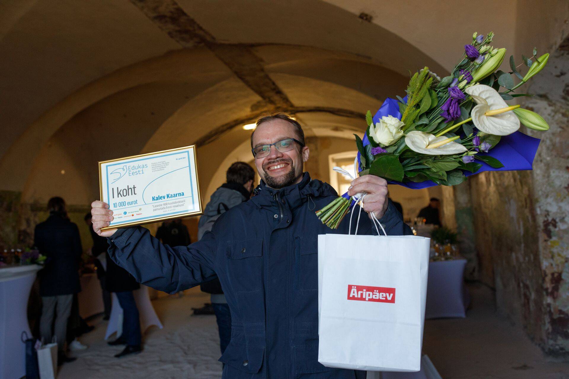 Tänavu kevadel sai Edukas Eesti teise kahekordse võitja, kui 10 000eurose peauhinna võttis Patarei merekindluses aset leidnud tseremoonial vastu Kalev Kaarna.