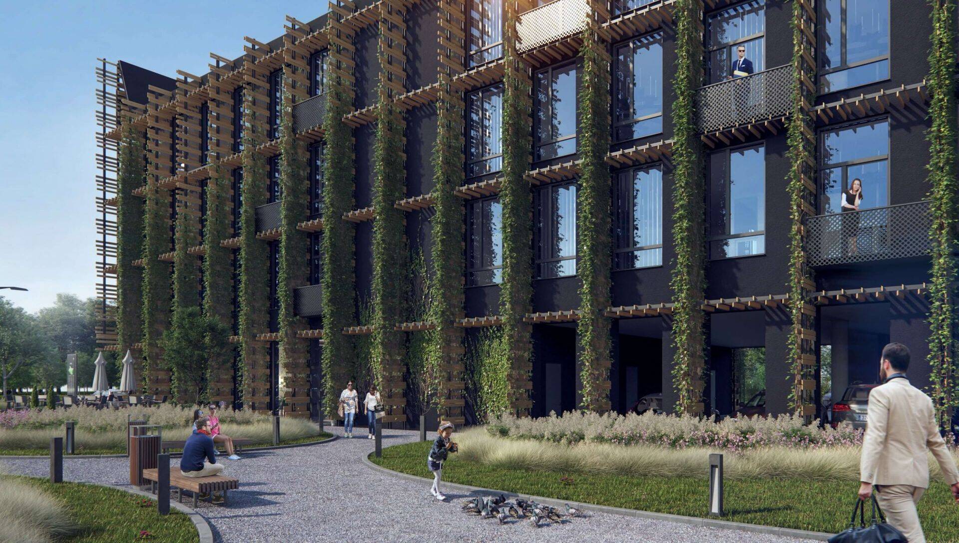 Офисный центр Grüne Maja. Эскиз