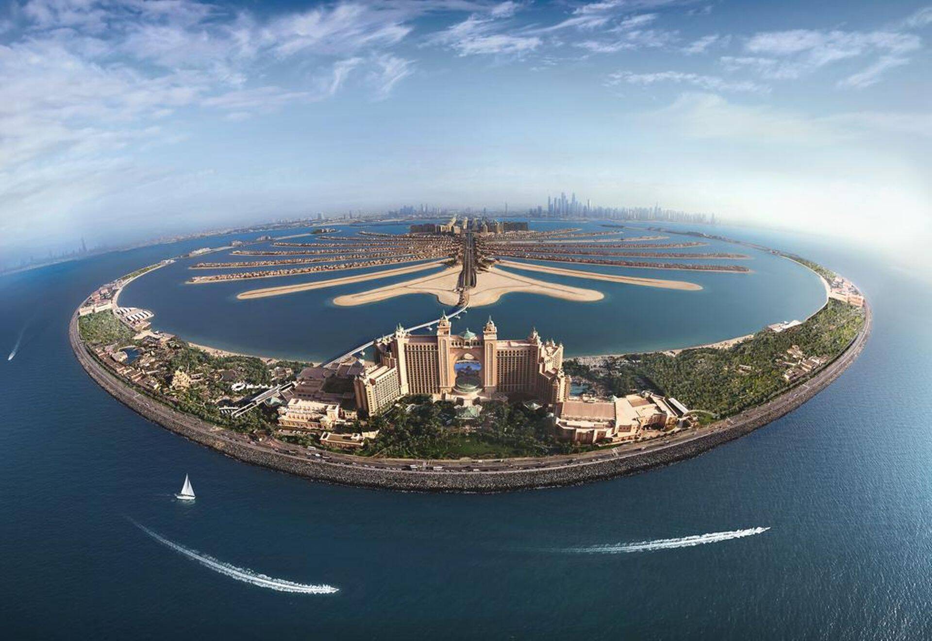 The Palm tehissaar Dubais