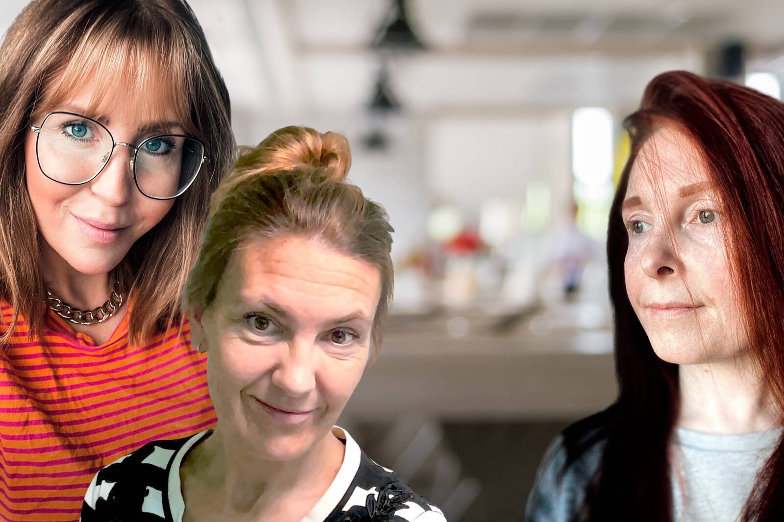 Elisa Rannala (vasakult esimene), Kairi Marmor ja Sabina Palm sukeldusid tööampsude maailma.
