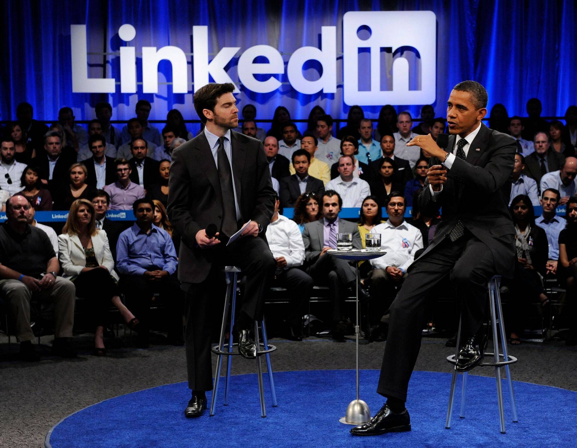 USA president Barack Obama (paremal) ning LinkedIni tegevjuht Jeff Weiner.
