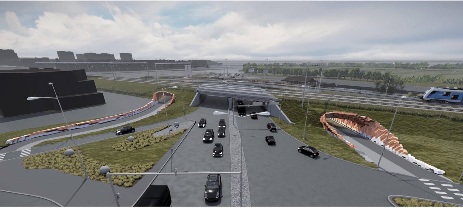Kanavdatavad tunnelid linna poolt vaatest (Visuaal: arhitektuuribüroo PART).