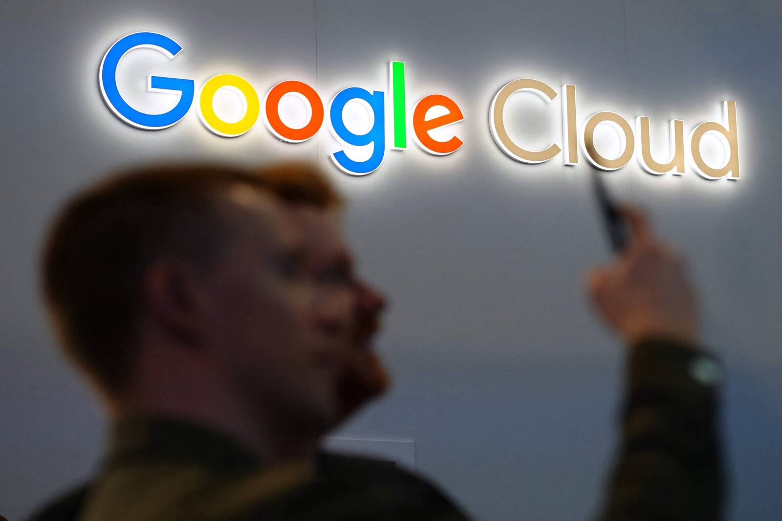 Google Cloudi logo Barcelona mobiilikongressil.