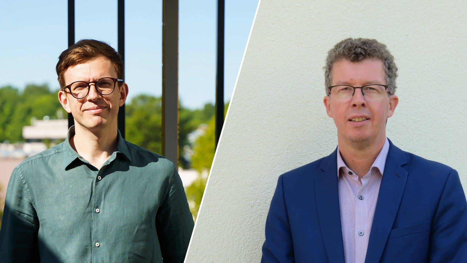 Tartu Ülikooli keeletehnoloogia professor Mark Fišel ja Tilde Eesti tegevjuht Pekka Myllylä.