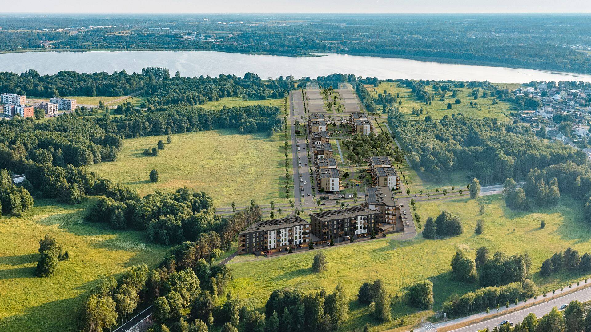 Vikimõisa IV etapp koosneb kolmest neljakorruselisest majast (Foto: Kaamos Kinnisvara).