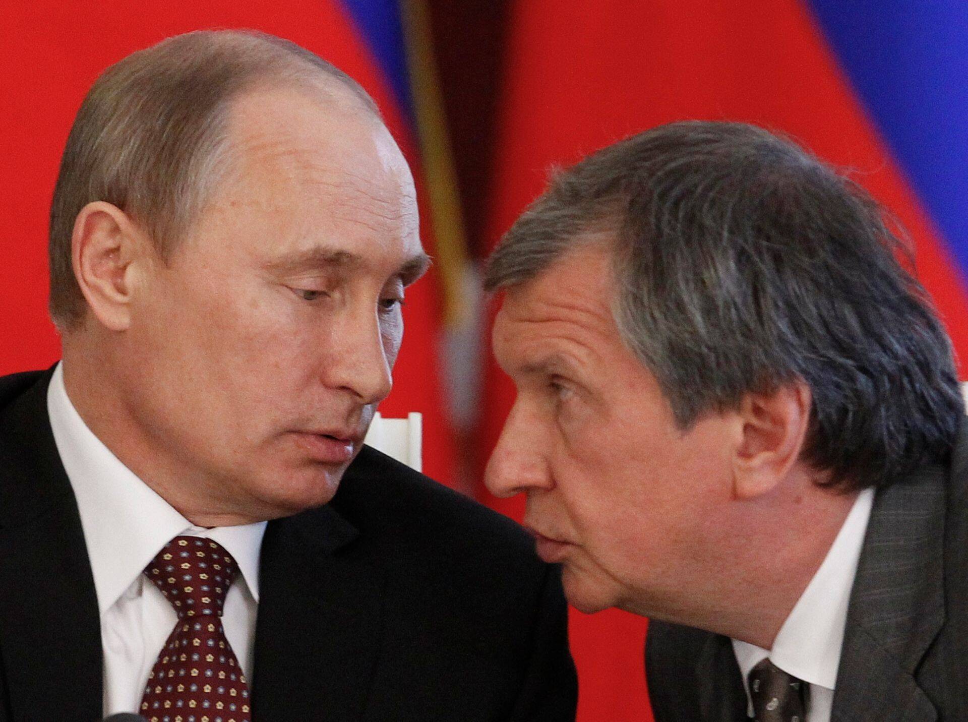 Venemaa president Vladimir Putin ja Rosnefti president Igor Setšin.