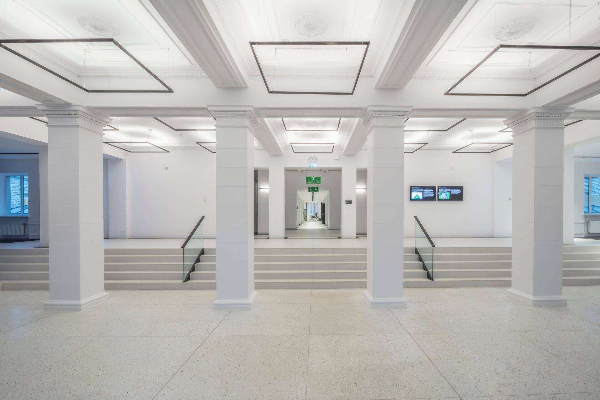 Montreco poolt renoveeritud Tallinna Tehnikakõrgkooli vestibüül.