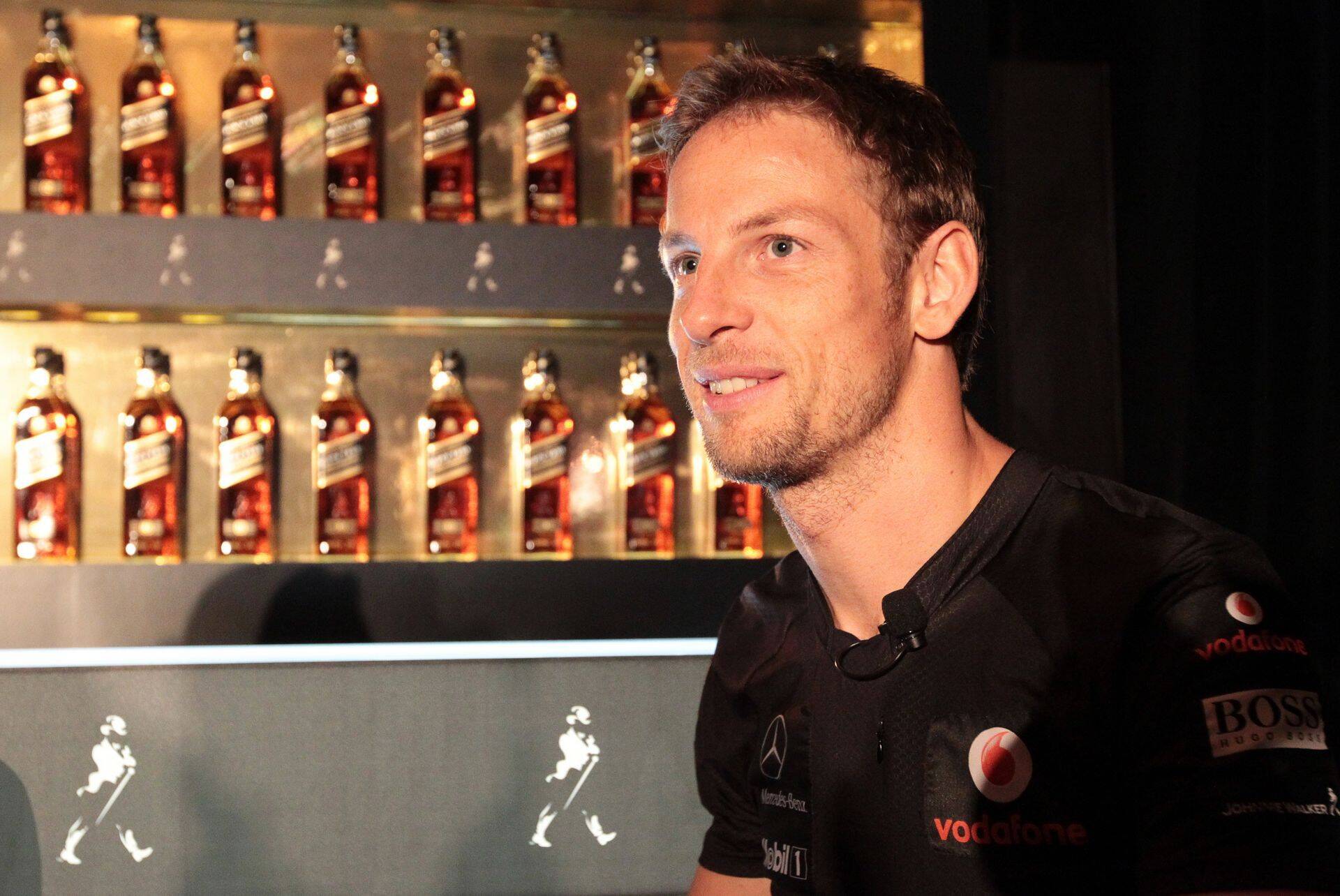 Vormelisõitja Jenson Button Johnnie Walkeri promoüritusel.