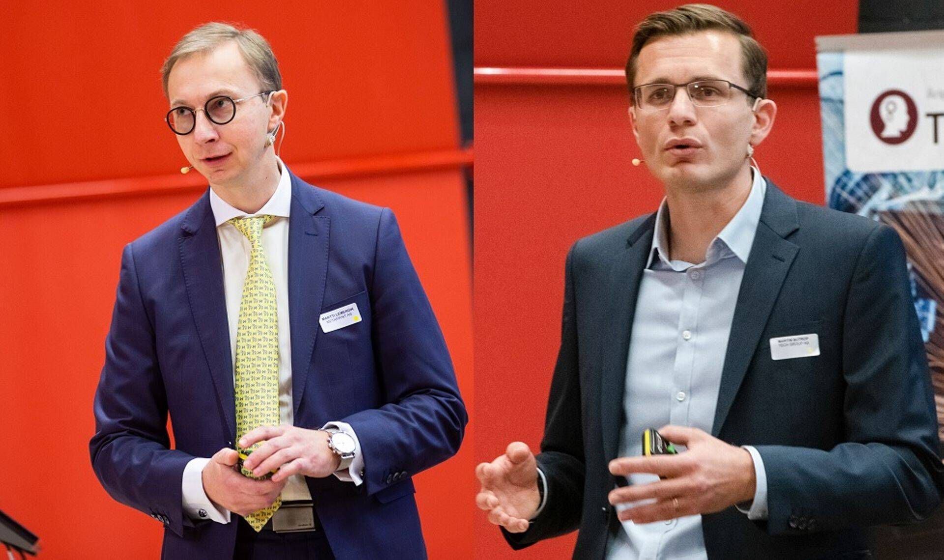 Metaprindi omanik Martti Lemendik (vasakul) ja Tech Groupi juht Martin Sutrop.