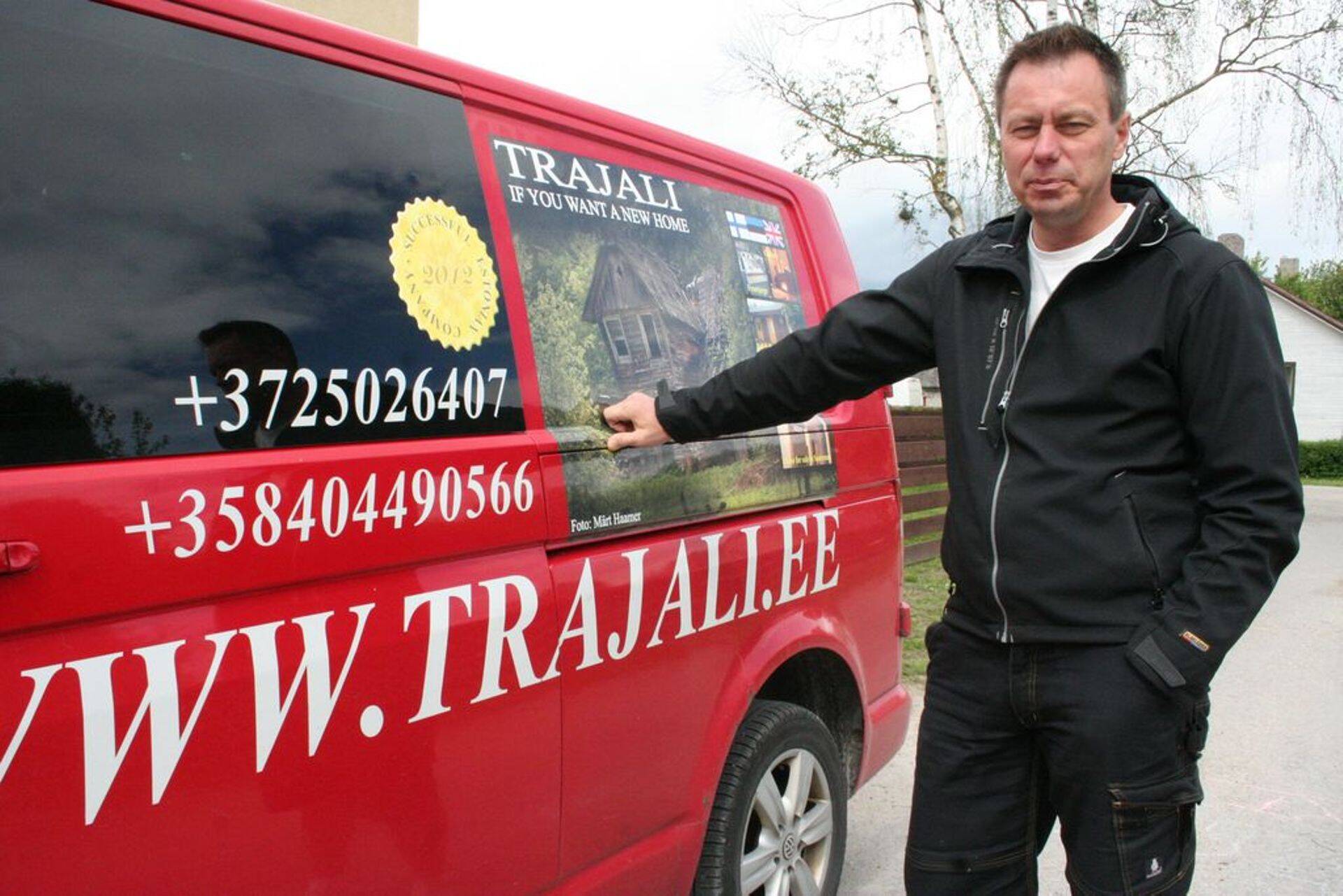 Soomes ehitustöid tegeva Saaremaa firma OÜ Trajali juht ja omanik Kaino Traumann.