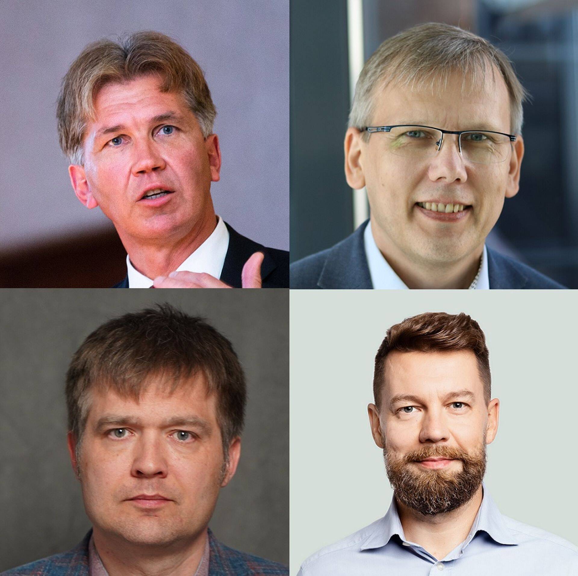 Üleval vasakul Ats Alupere, paremal Tauno Otto, all vasakul Marko Saviauk ja paremal Aleksandr Miina.