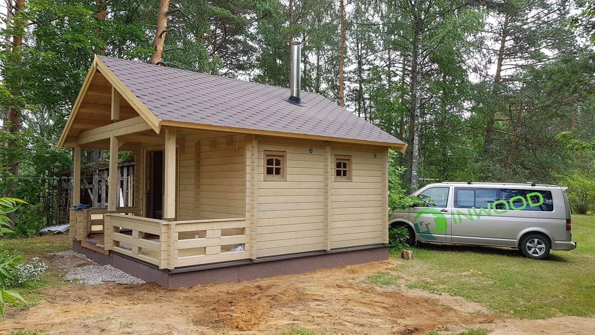 Баня Leila 1 в интернет-магазине Palmako стоит 9700 евро (без установки).