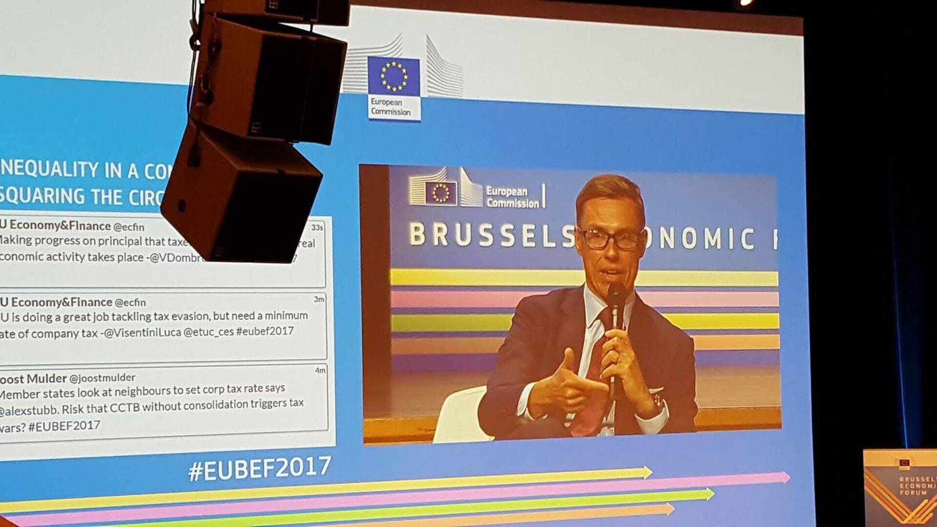 Alexander Stubb Brüsseli majandusfoorumil
