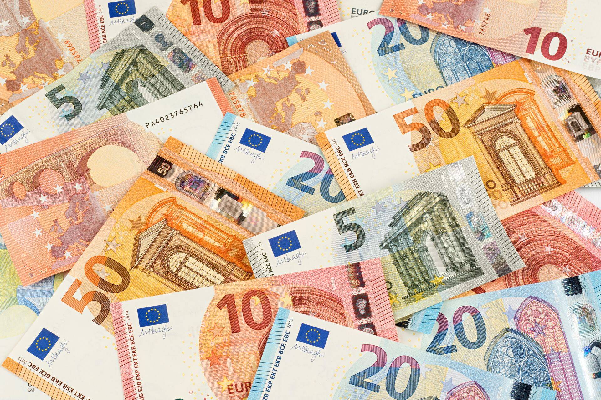 euro bank note currency finance background