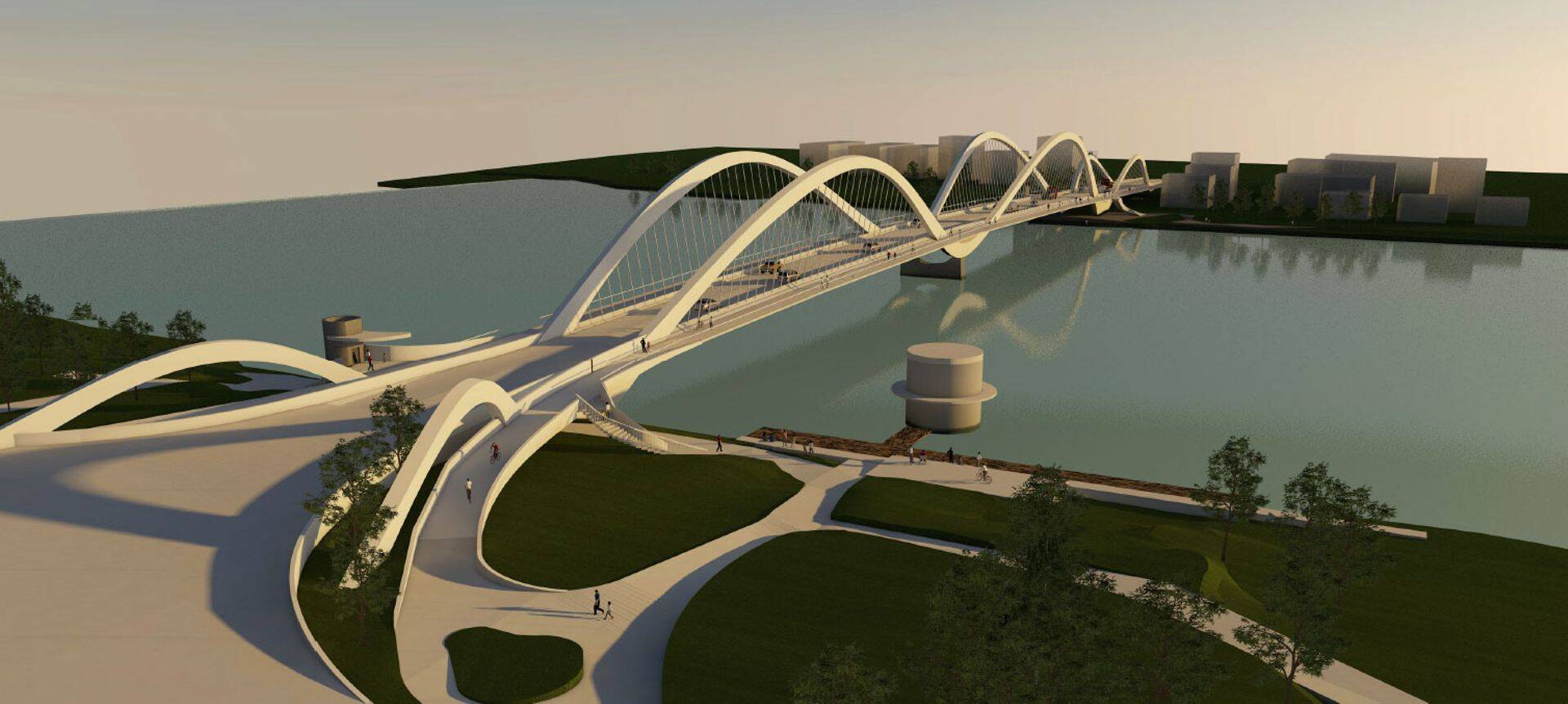 Vaade kavandatavale Pärnu uuele sillale Rääma suunalt.