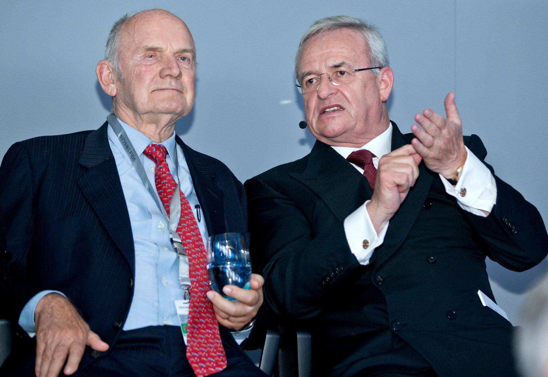 Volkswageni sisetüli osalised - endine nõukogu esimees Ferdinand Piech (vasakul) ning tegevjuht Martin Winterkorn.