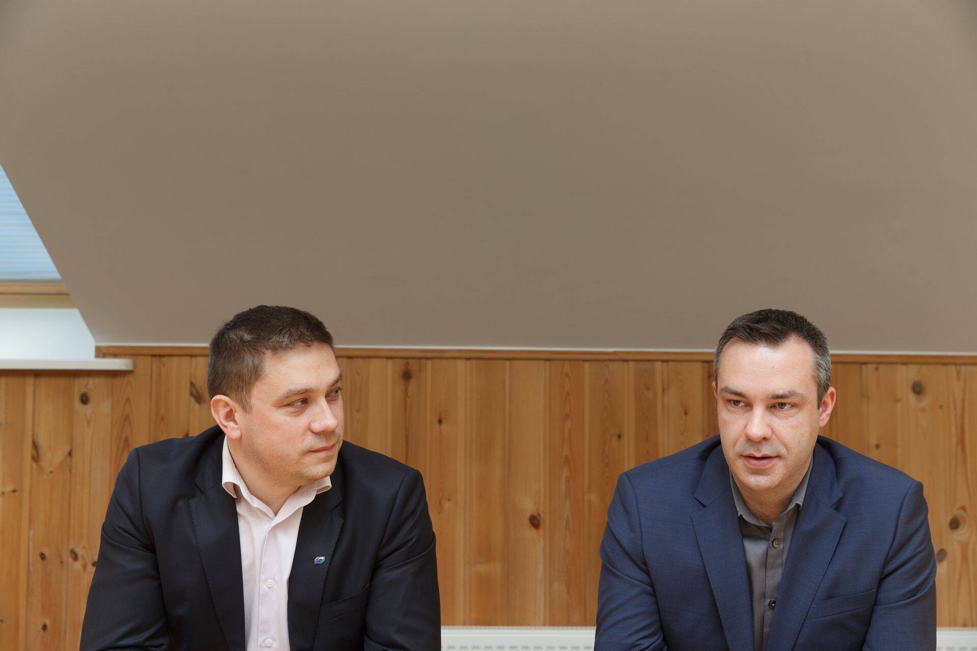 STV juhatuse liige Dmitri Kuzmin ja arendusjuht Vladislav Jarantsev.