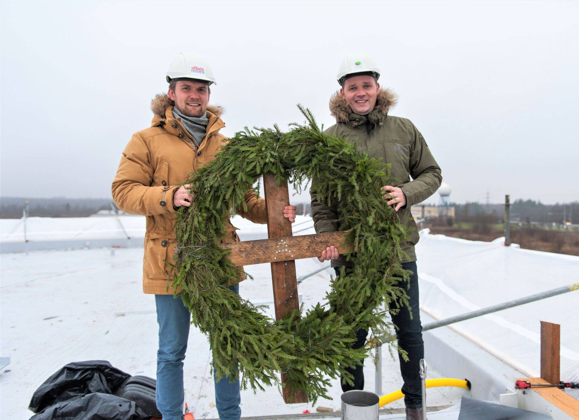 Favorte projektijuht Madis Lett ja Mitt & Perlebachi projektijuht Denis Kaibijainen