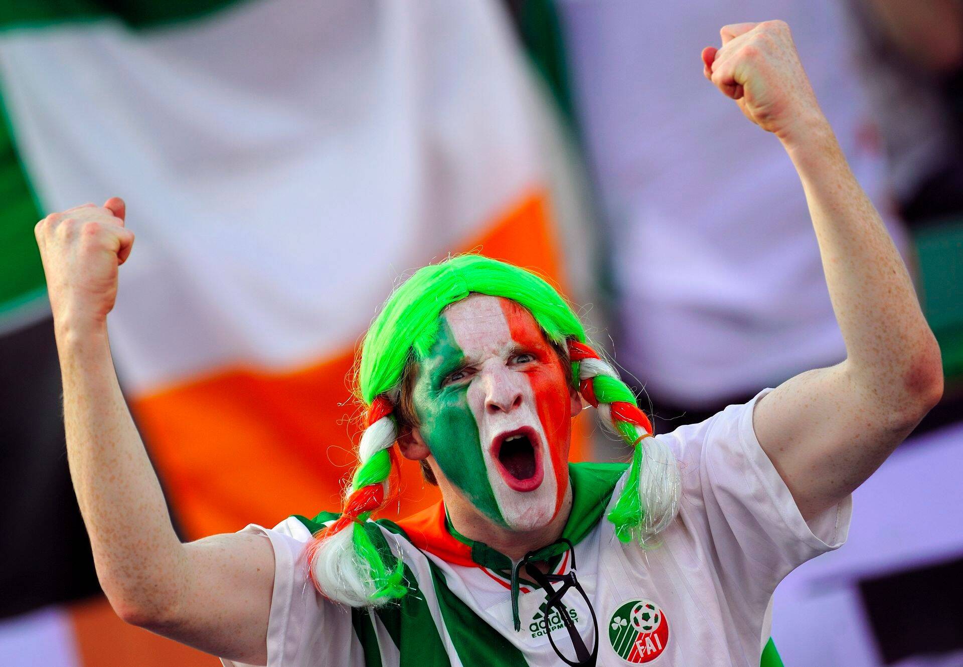 Iirimaa jalgpallifänn.