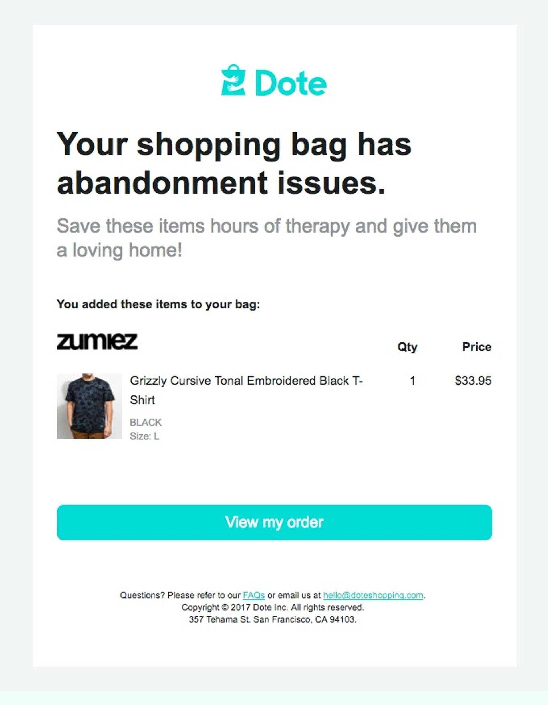 Dote'i e-mail, leitav Really Good Emails lehel