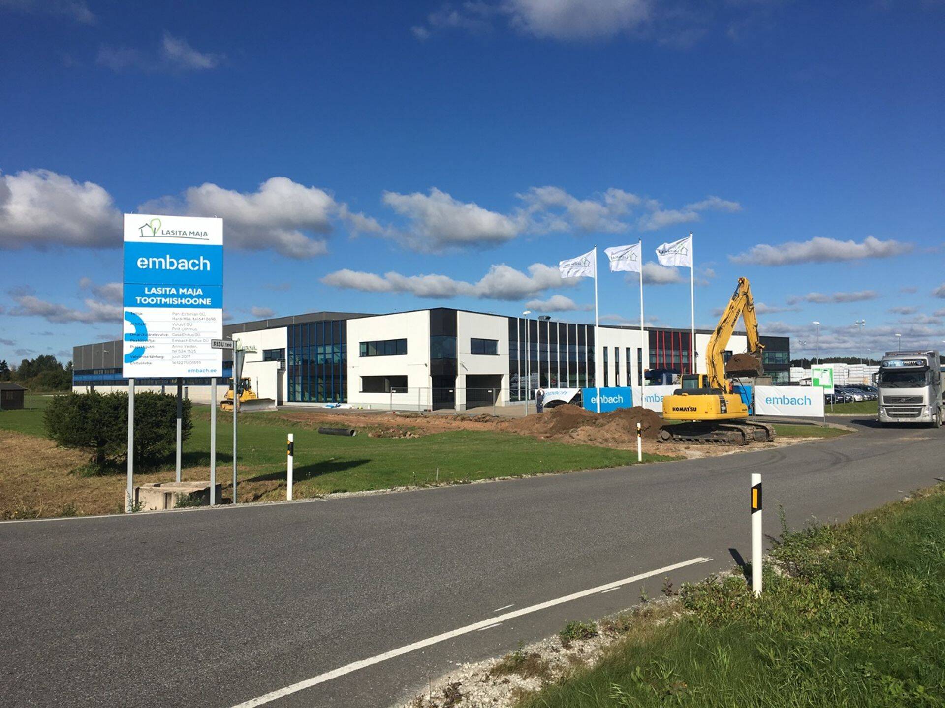 Ehitaja poolt ettevalmistatud Lasita Maja tootmishoone Tartu lähistel.