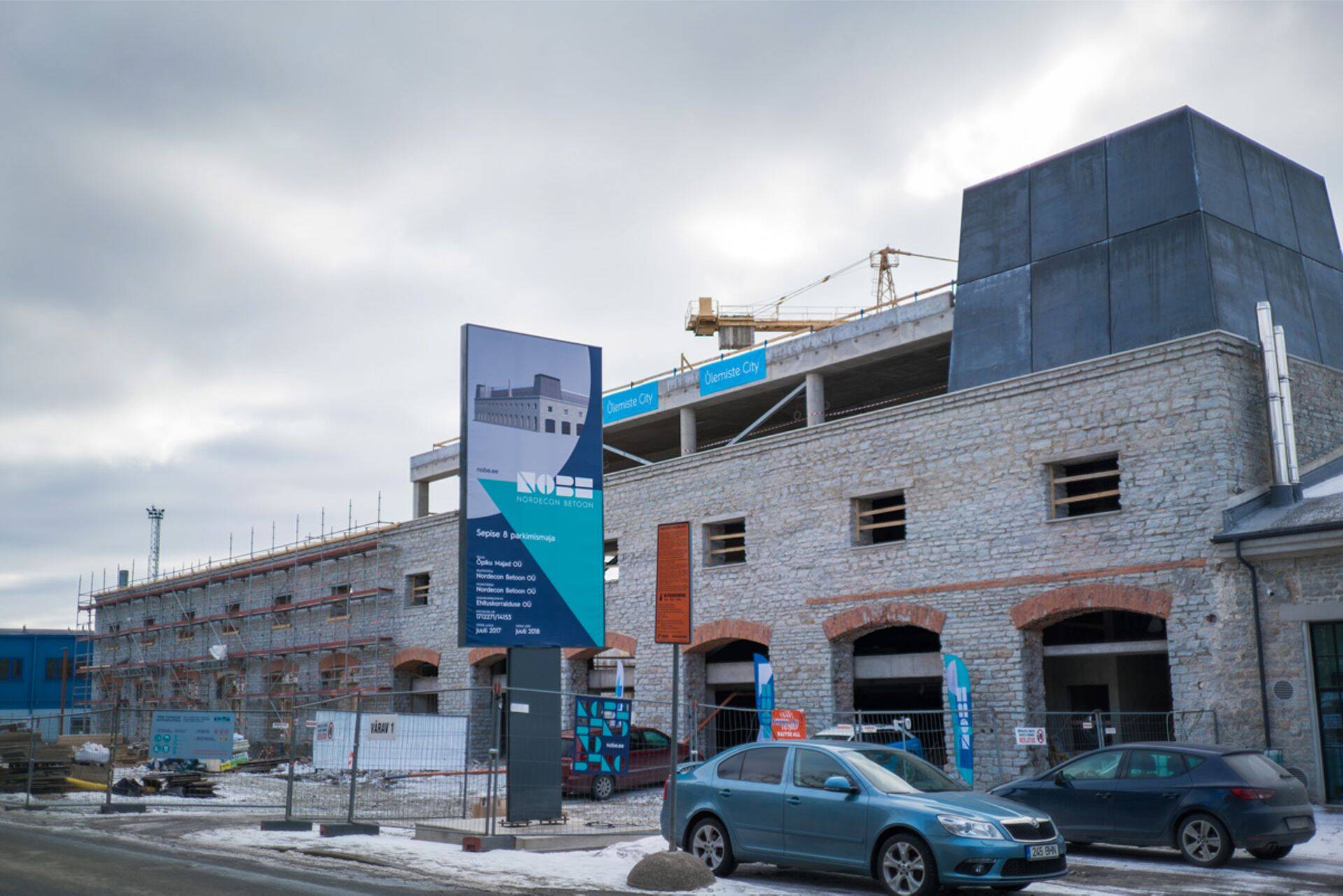 В Ulemiste City строится самый большой в Эстонии парковочный дом