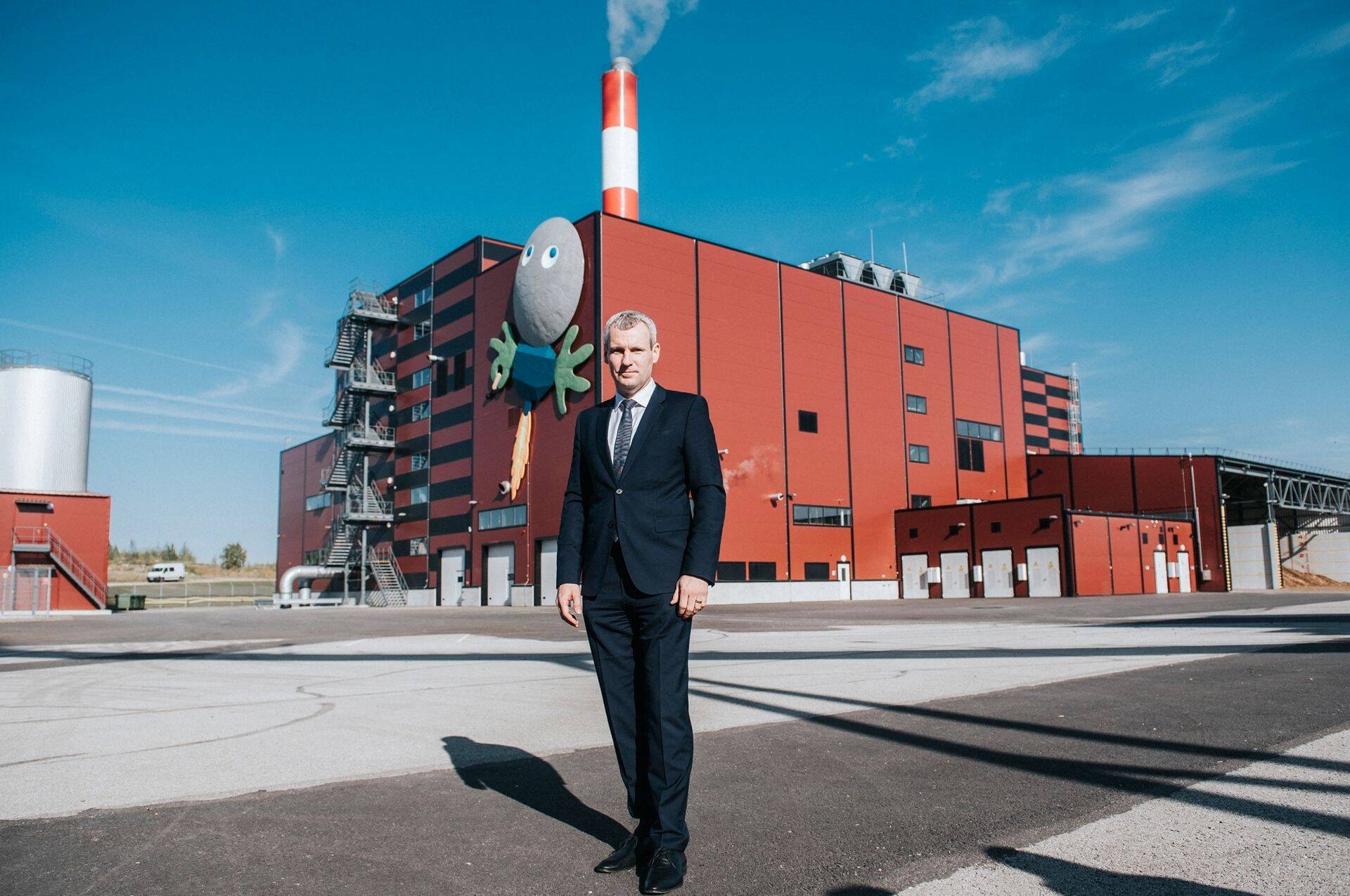 Priit Koit Utilitase teise koostootmisjaama ees.