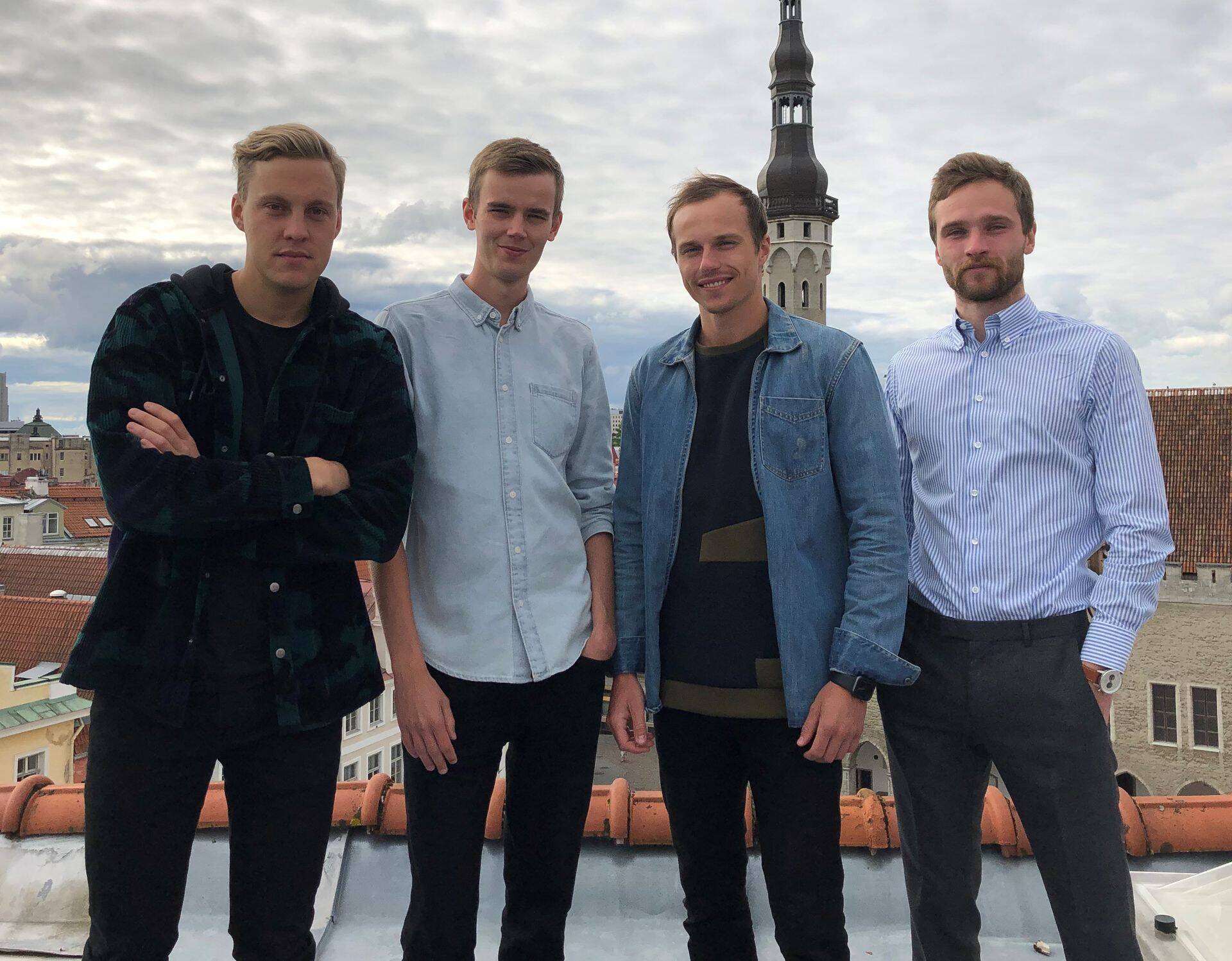 Wolf3D meeskond, vasakult Timmu Tõkke, Rainer Selvet, Kaspar Tiri ja Haver Järveoja.