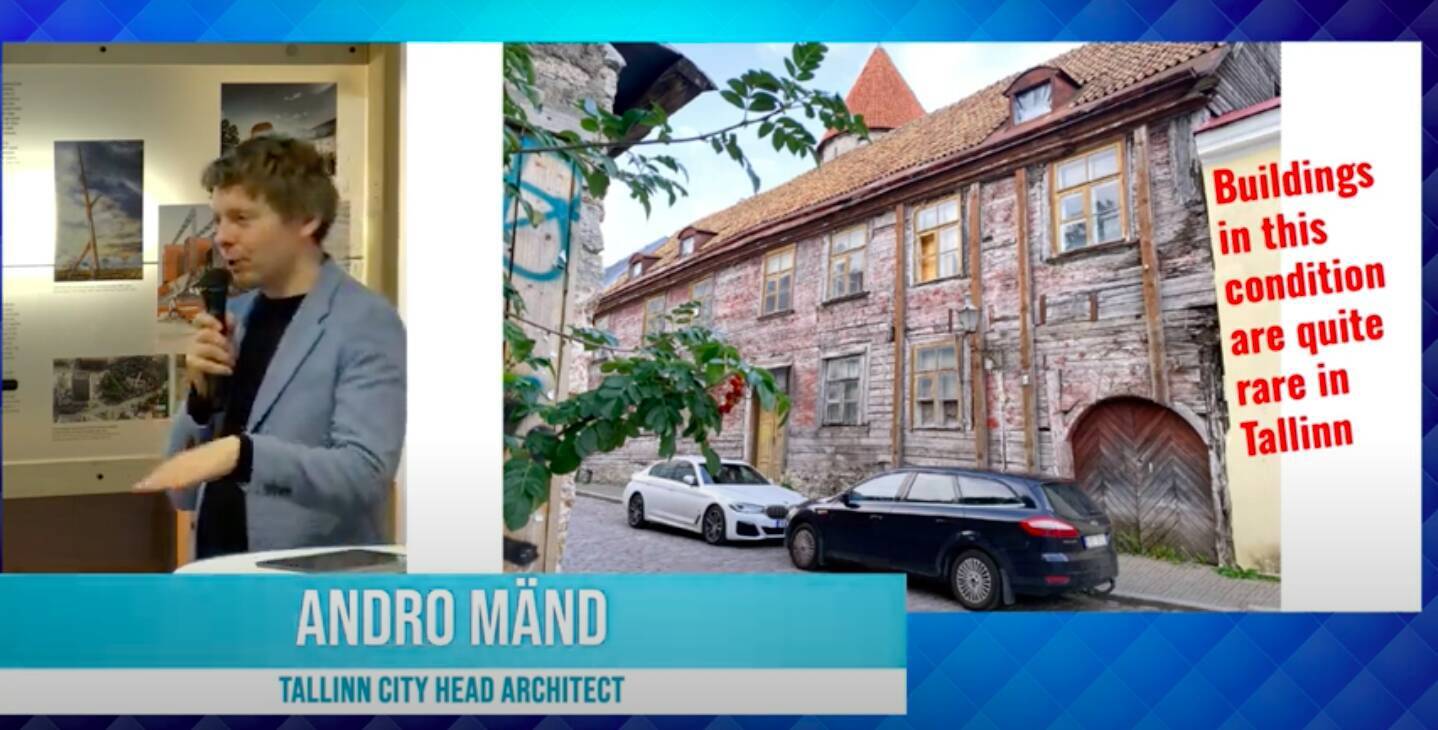 Тезис о неплохом состоянии Старого города городской архитектор проиллюстрировал снимком из материала ДВ и Äripäev. Foto: Youtube Air, Алексей Шишкин