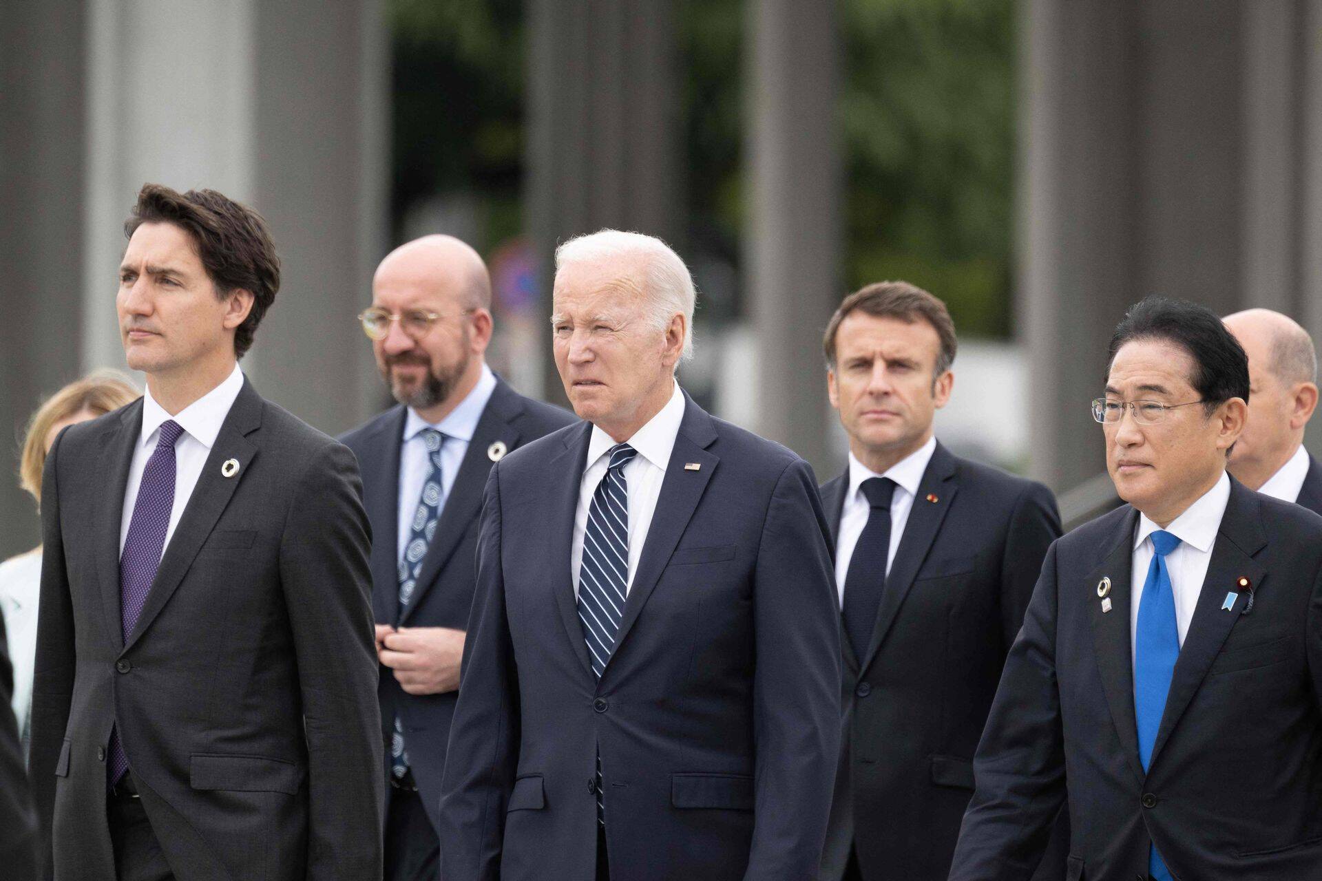 USA president Joe Biden (esiplaanil keskel) kohtub teiste G7 grupi riikide liidritega reedest pühapäevani Jaapanis, kus ühe olulise teemana arutatakse Ukraina seisu.