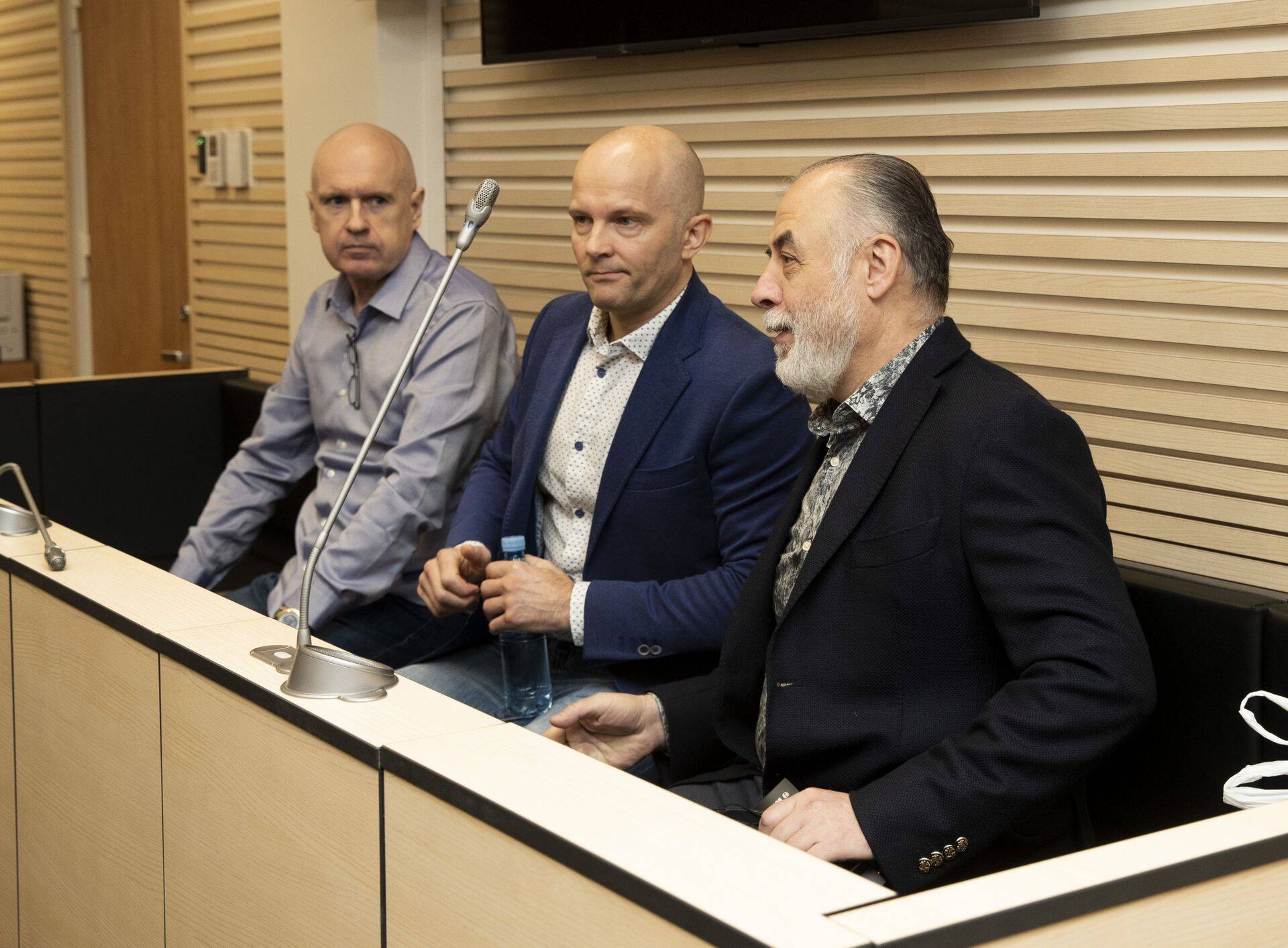 Prokuratuuri väitel asusid Hubert Hirv (vasakul), Ardo Vilbre (keskel) ja Pavel Gammer kuritegeliku ühenduse hierarhias tipus.