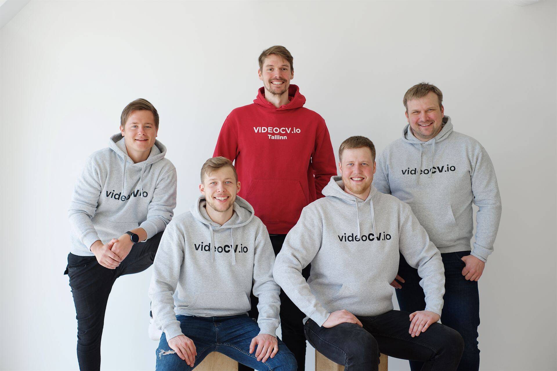 VideoCV meeskond (vasakult) Fred-Erik Piirmaa, Hans Kristjan Velling, Mathias Liias, Kristian Kalle ja Roger Allas.