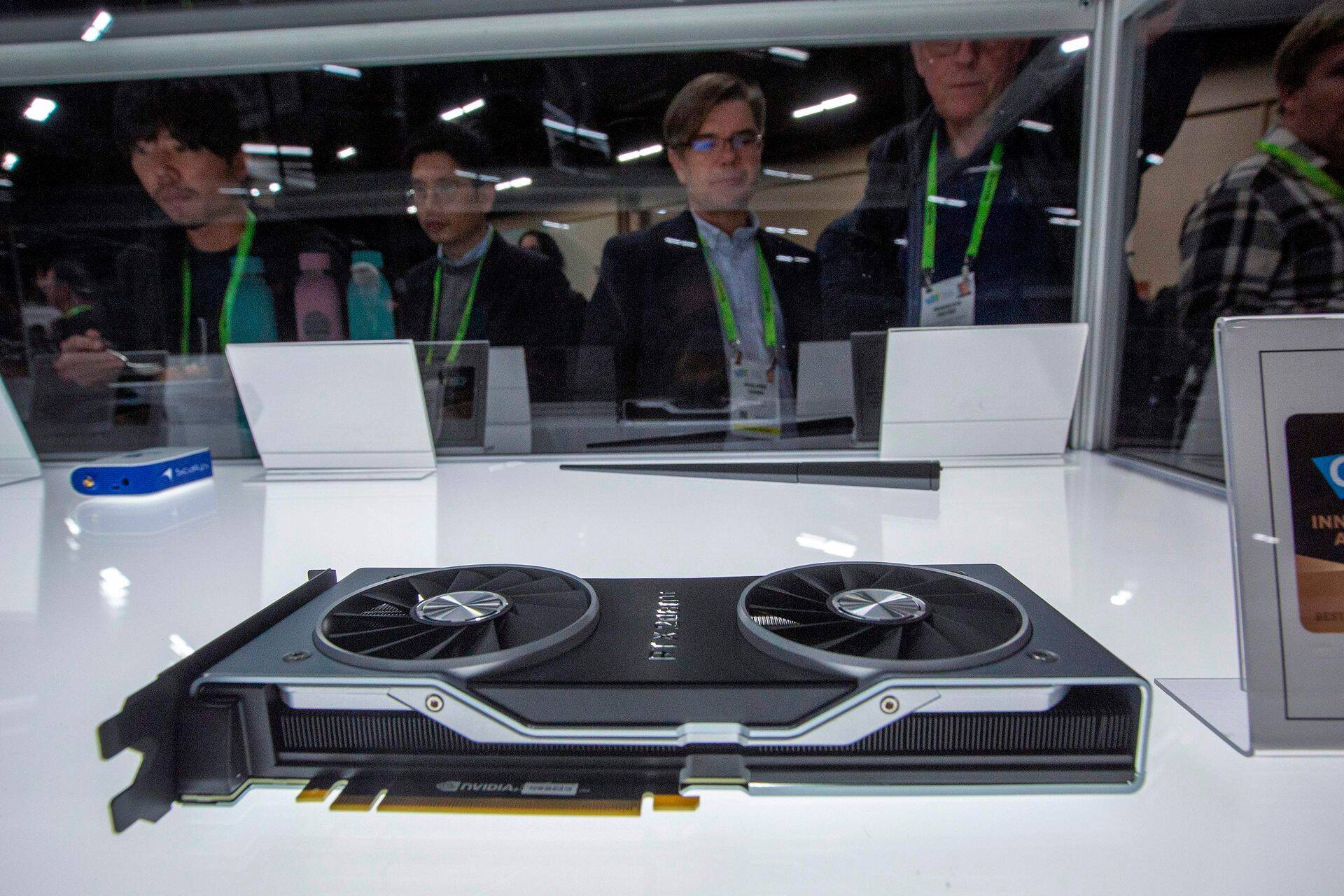 NVIDIA GeForce RTX 2060 GPU Las Vegase tarbeelektroonika näitusel.