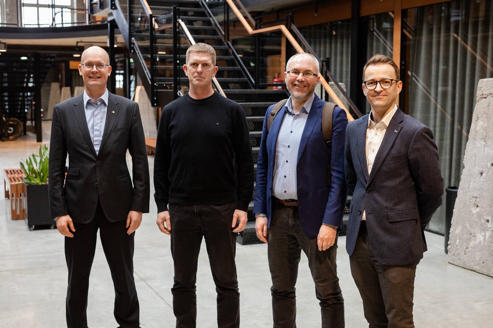 Aku Sorainen, Martin Herem, Mario Sõrm ja Kaupo Lepasepp saate “Soraineni sagedus” salvestusel.