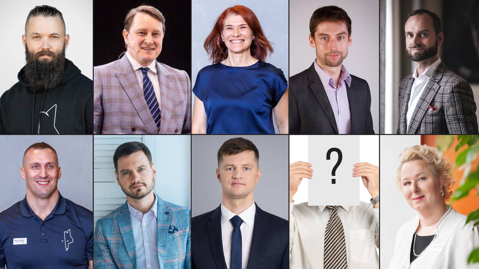 Fotokollaaž senistest tiitlivõitjatest: üleval Remo Ojaste, Jaanus Kangur, Kati Orav, Margo Loor ja Alar Ojastu, all Priit Lilleväli, Kaido Pajumaa, Martin Jõesaar ja Heli Raidve.