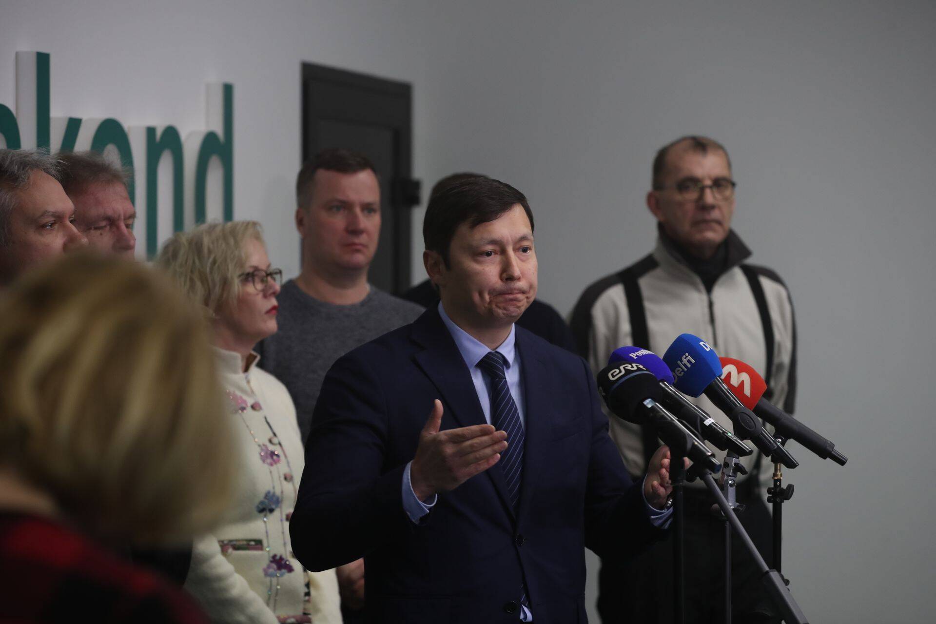 Keskerakonna esimehe Mihhail Kõlvarti pressikonverents.