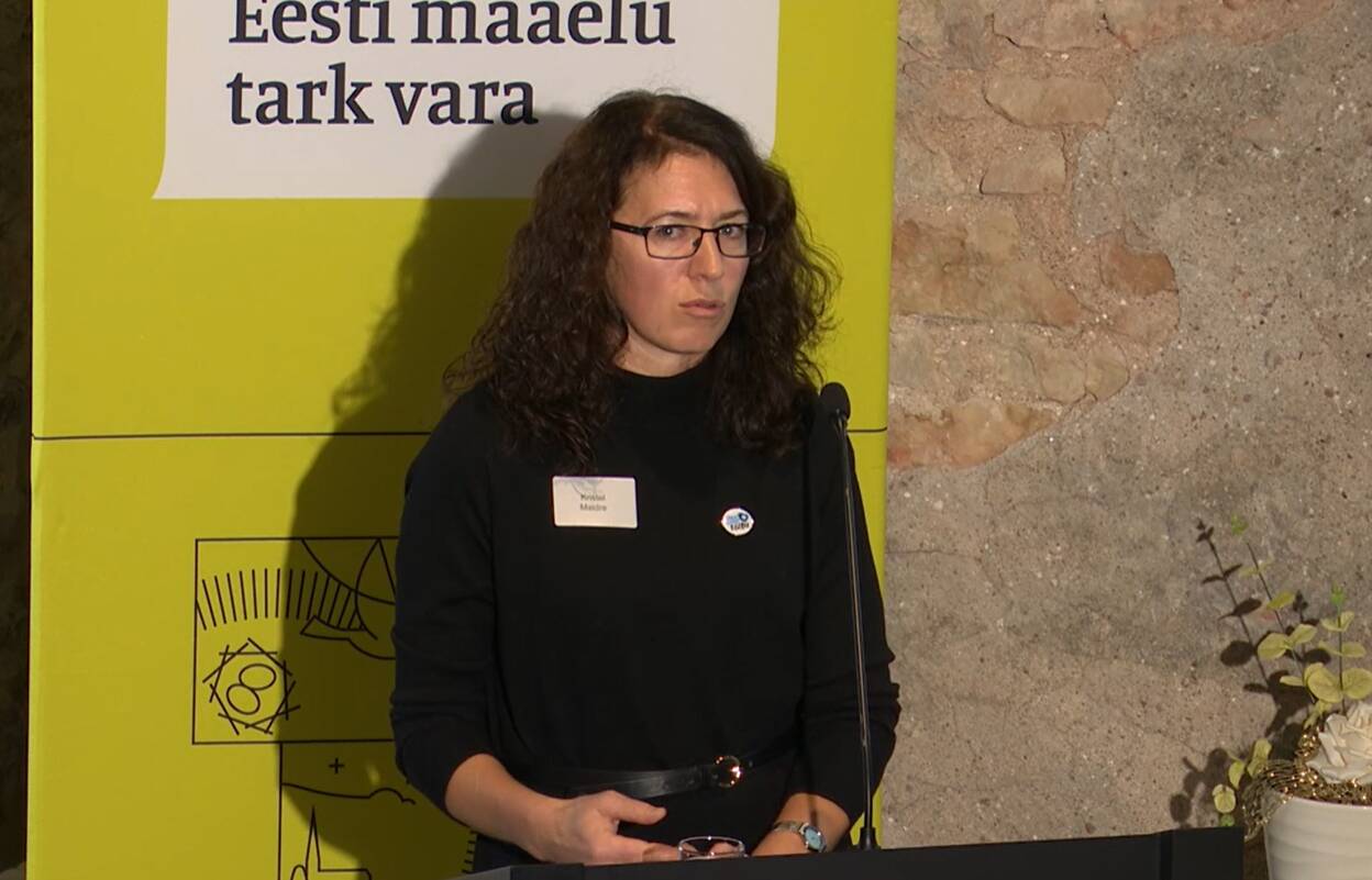 Kristel Maidre tänasel Viljelusvõistluse lõpukonverentsil.