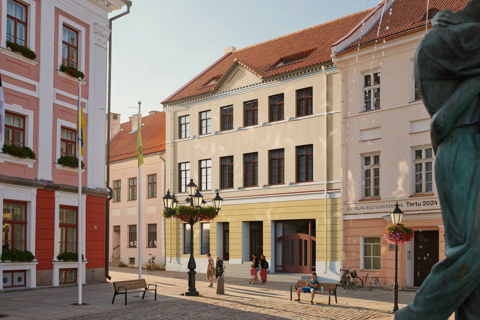 Radhausi arendus Tartus Raekoja platsil.