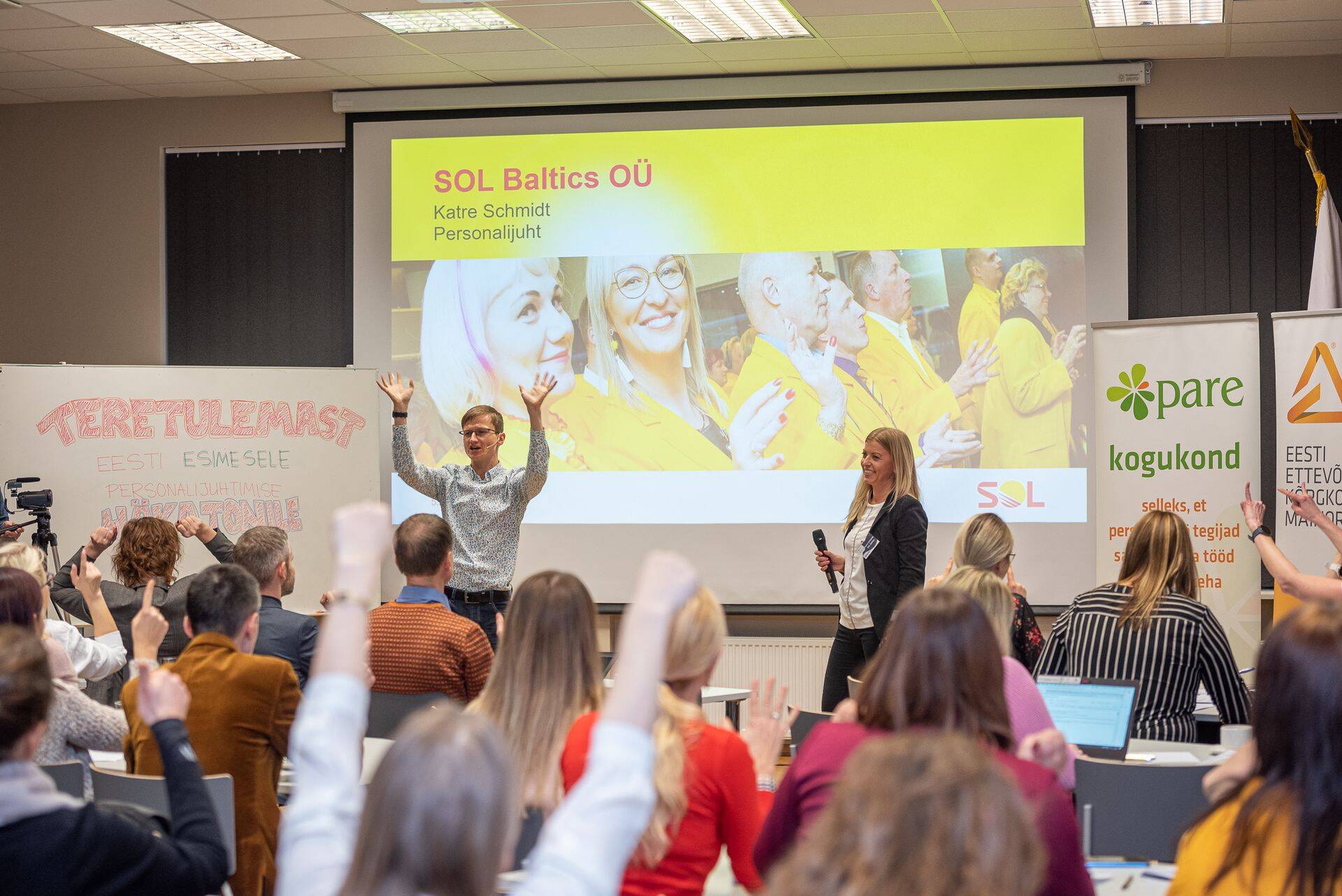 Moderator Harald Lepisk and SOL Baltics OÜ HR manager